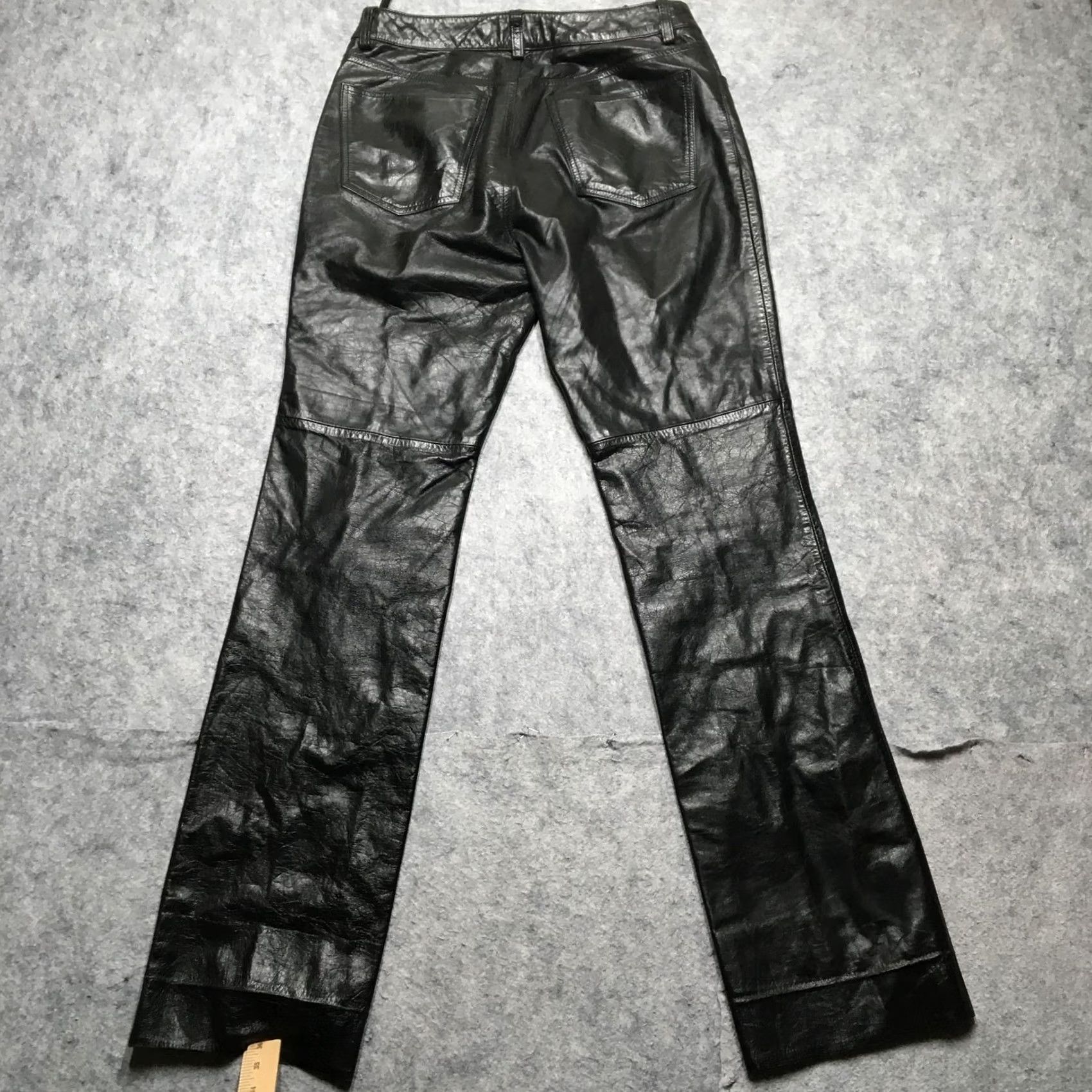 Gap VTG Gap Boot Cut Leather Pants Womens 6 Black Lined Five Pocket Dressy Pants Jeans Size 28" / US 6 / IT 42 - 4 Thumbnail
