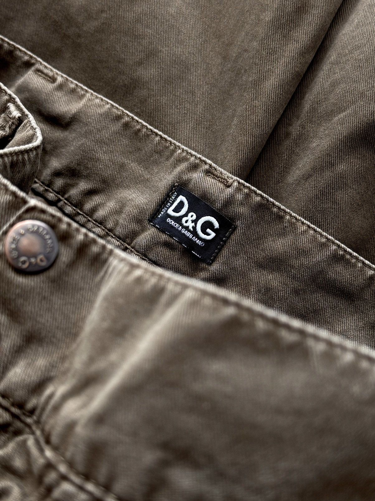 Dolce & Gabbana Vintage 00s Dolce & Gabbana Women’s Low Rise Brown Pants Size 26" / US 2 / IT 38 - 4 Thumbnail