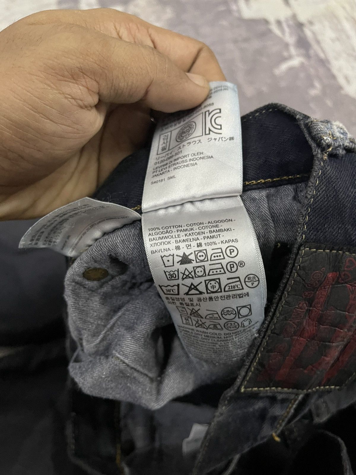 Levi's 2000s LEVIS X BASICKS DENIM BLACK JEANS DISTRESSED Size US 32 / EU 48 - 14 Thumbnail