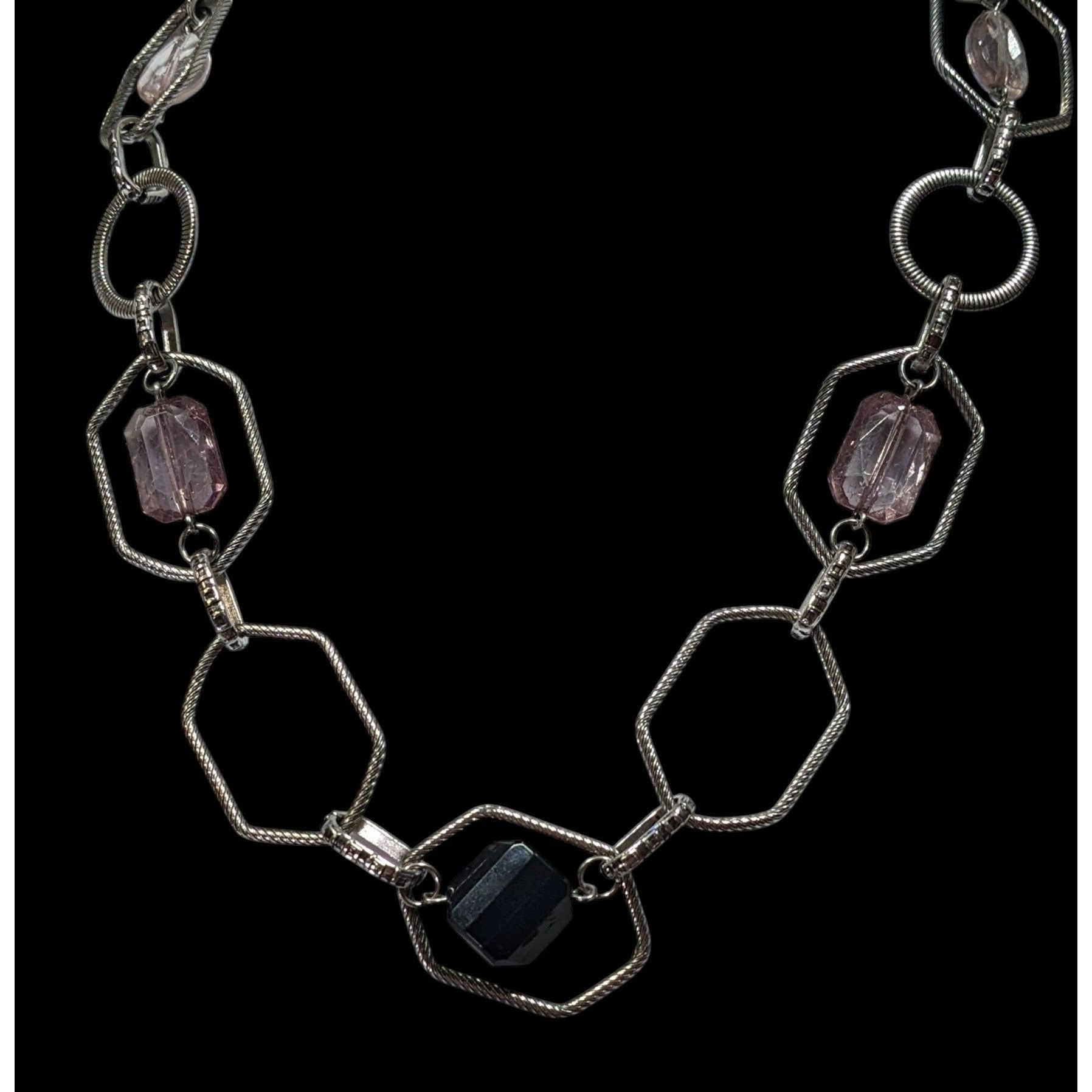 Other Lia Sophia Vault Black And Lavender Gemmed Chain Necklace Size ONE SIZE - 4 Thumbnail