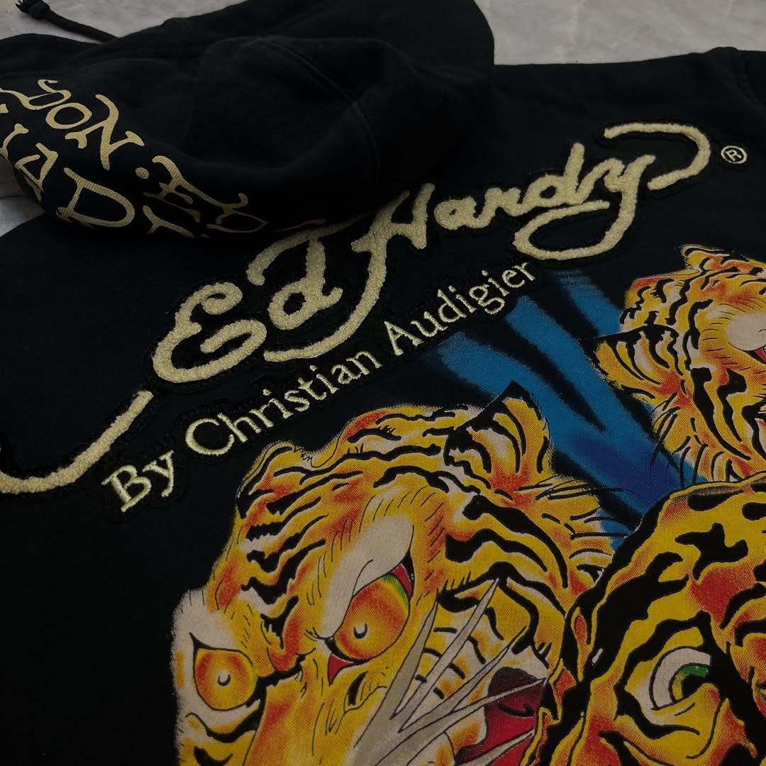 Christian Audigier × Ed Hardy Rare 🔥 ED HARDY ' Do Or Die ' Embroidery Reversible Jacket Size US L / EU 52-54 / 3 - 11 Thumbnail