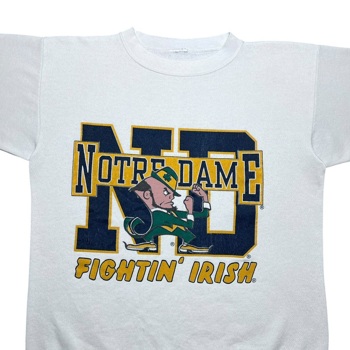 NCAA Vintage 90s NCAA Notre Dame Fightin Irish Mascot Sweatshirt Size US L / EU 52-54 / 3 - 2 Thumbnail