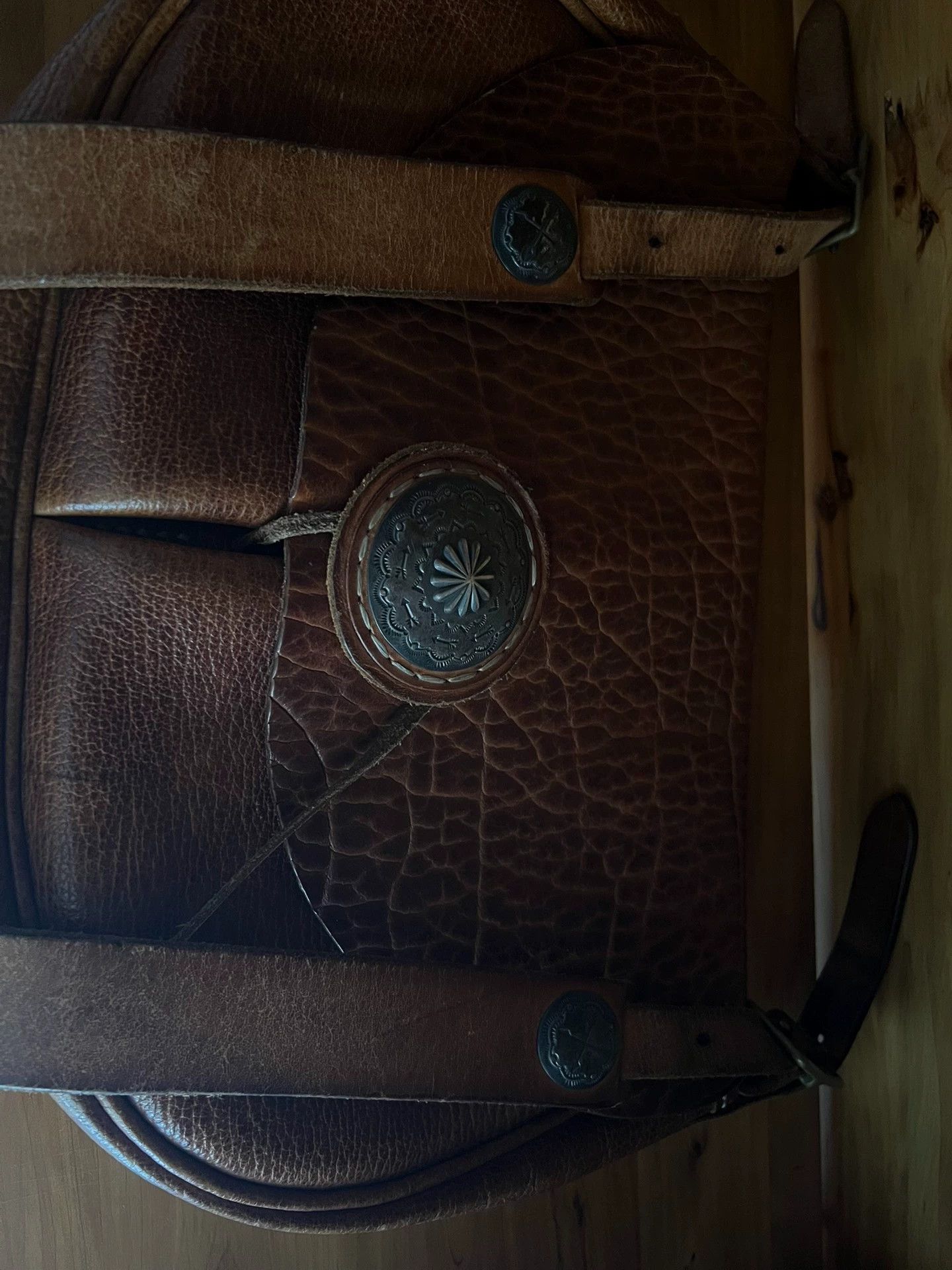 Other Lucky John Buffalo Leather Silver Buckle Crossbody/Shoulder Bag M Size ONE SIZE - 5 Thumbnail