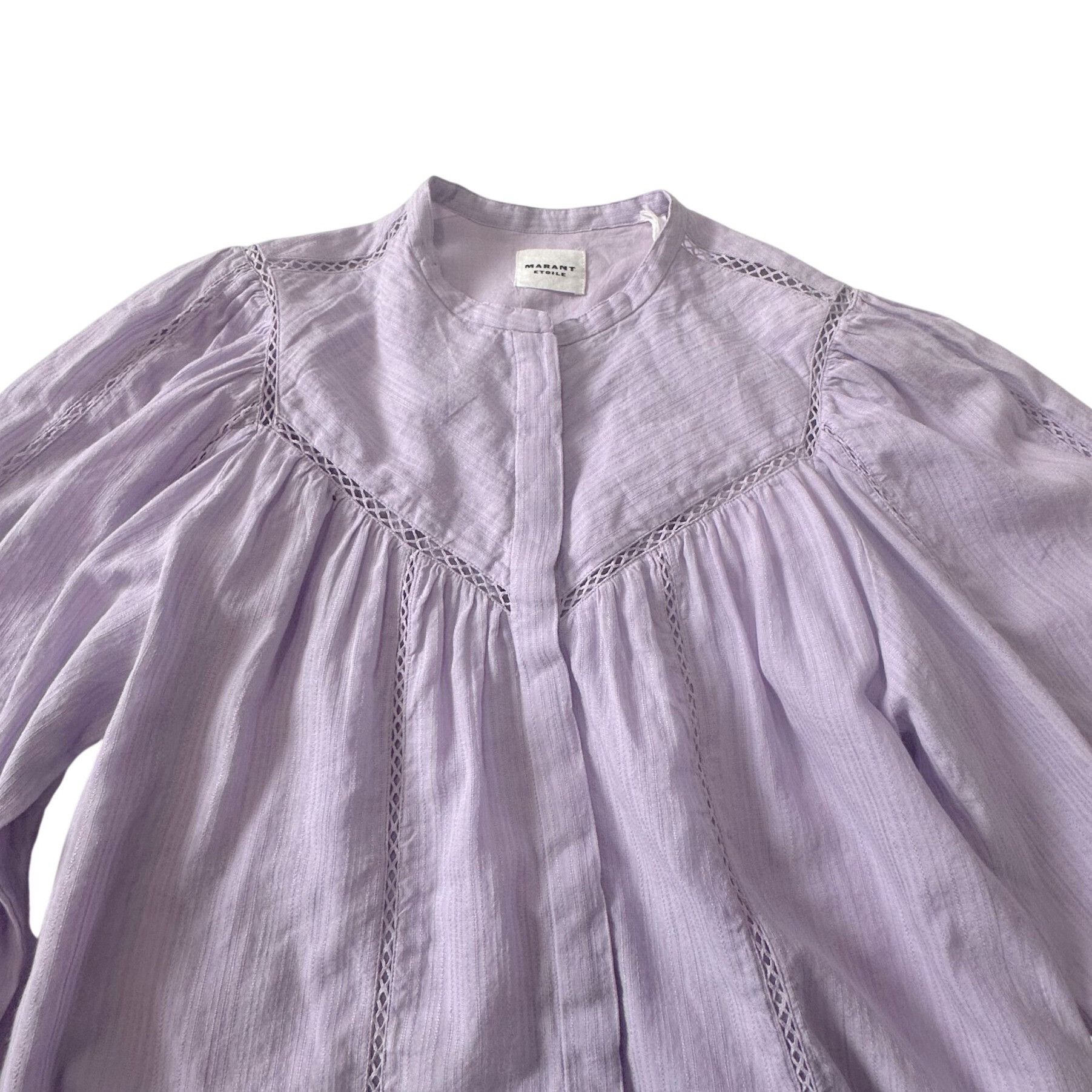 Isabel Marant Etoile Isabel Marant Etoile Leonard Pleated Long Sleeve Blouse, Si Size XS / US 0-2 / IT 36-38 - 7 Thumbnail