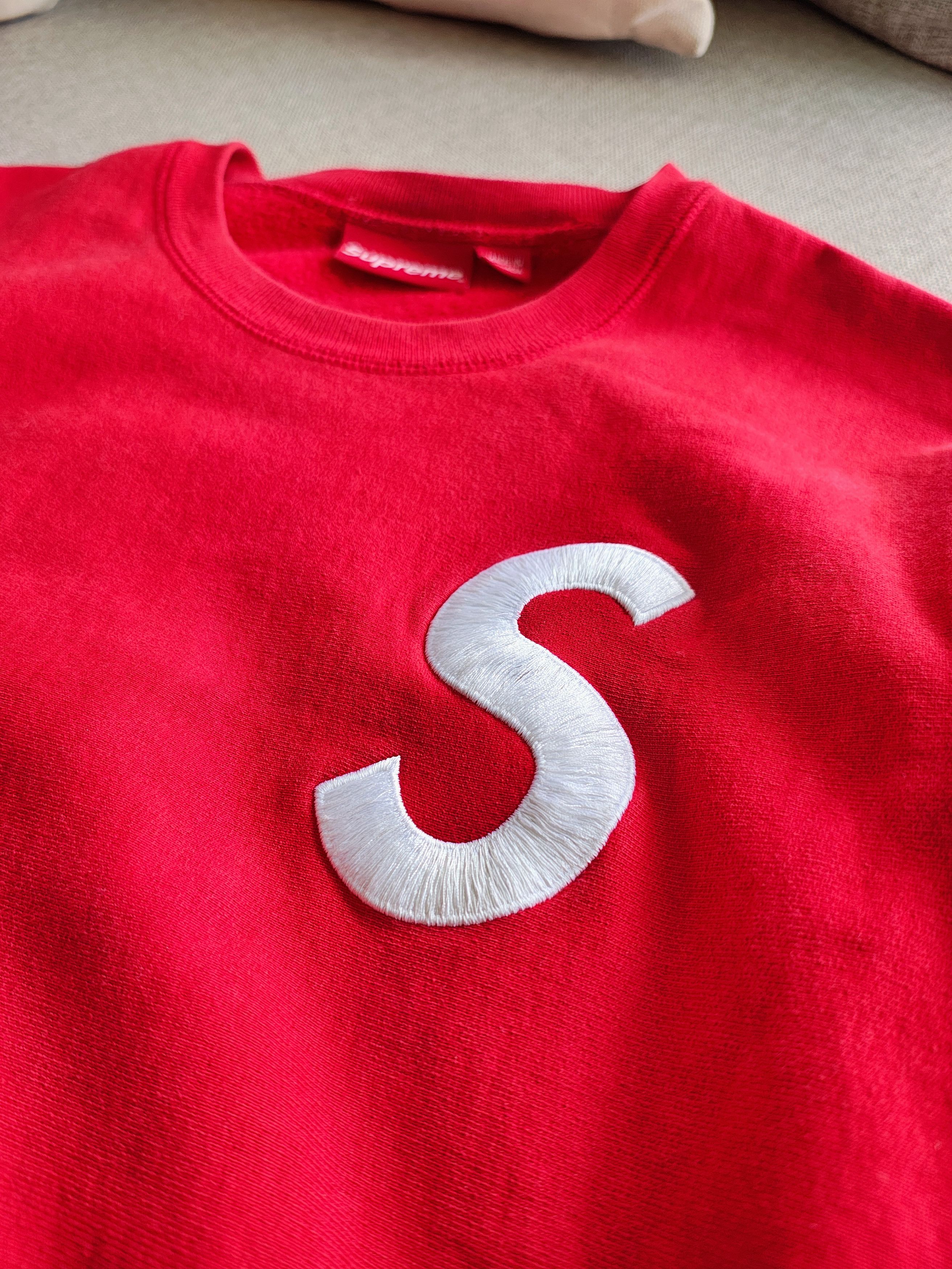 トップス Supreme S Logo Crewneck Supreme-S-Logo-Crewneck-Red.