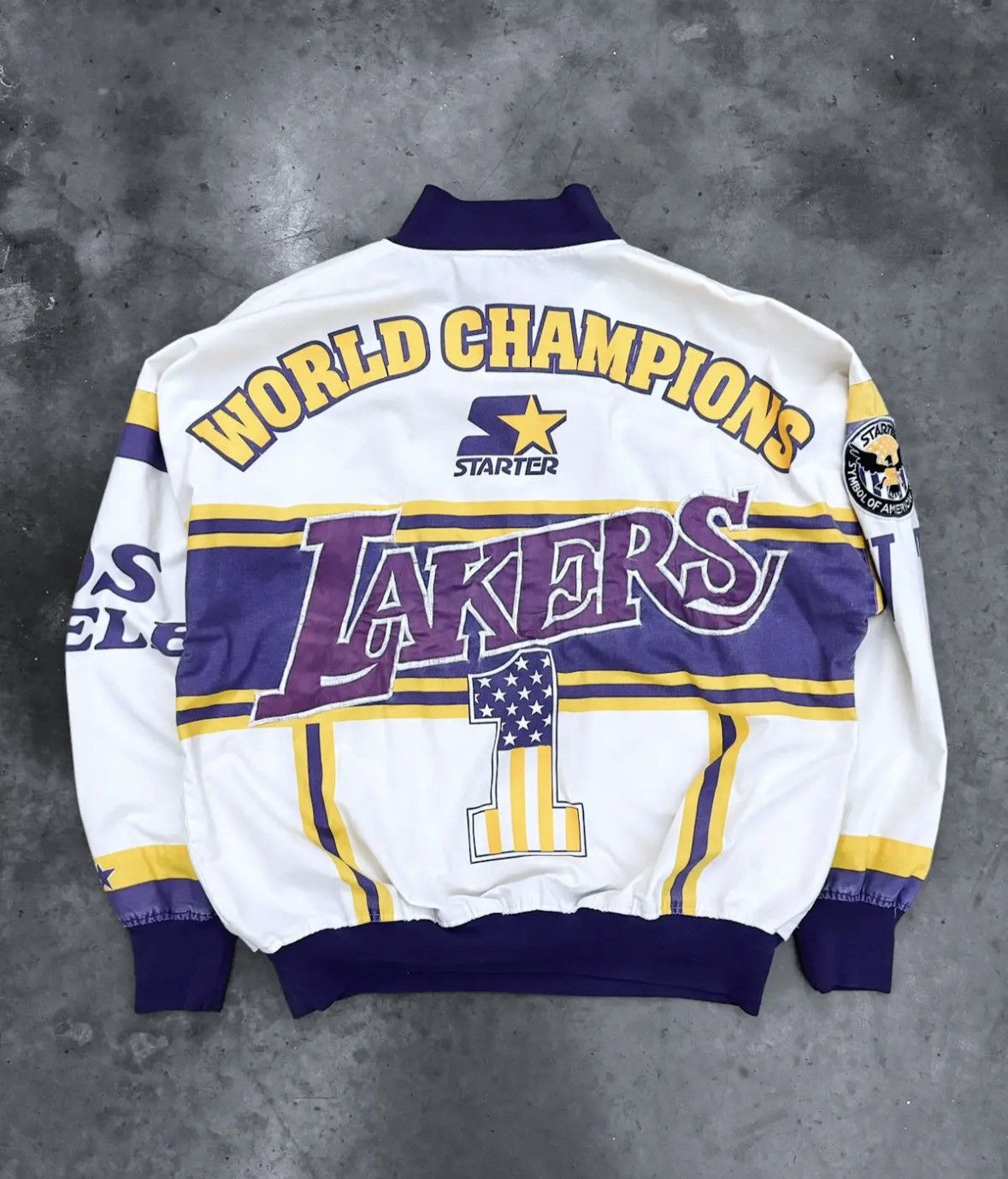 NBA × Starter × Vintage Crazy Vintage 80s Lakers Showtime Starter Size US XL / EU 56 / 4 - 2 Thumbnail