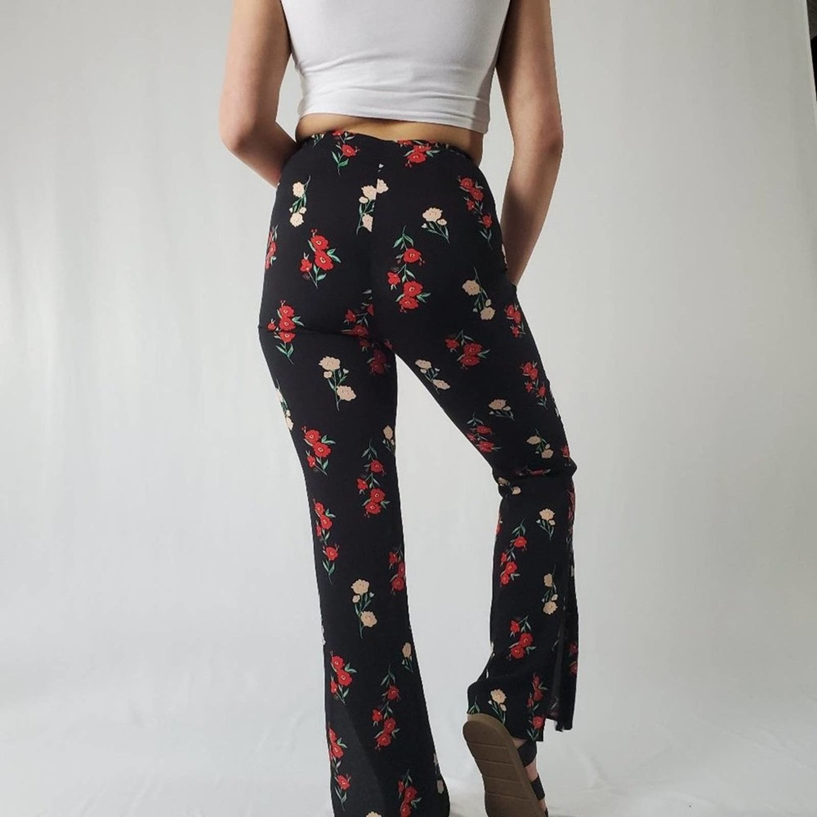 Forever 21 Forever 21 Floral Wide Leg Pants - S Size 27" / US 4 / IT 40 - 7 Thumbnail
