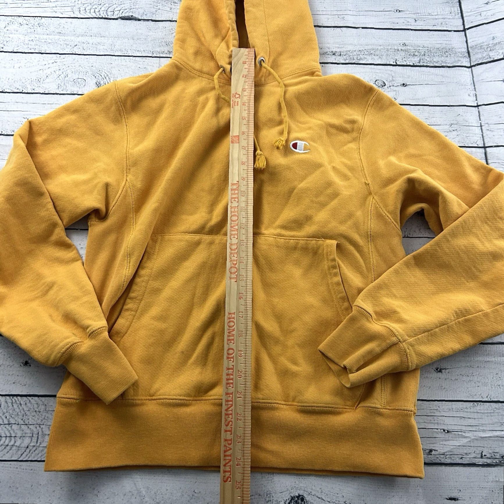 Champion Champion Reverse Weave Pullover Hoodie Sweatshirt Men S Yellow Pullover Hoodie Reverse Weave Yellow Mens S Champion Reverse Weave Size US S / EU 44-46 / 1 - 5 Thumbnail
