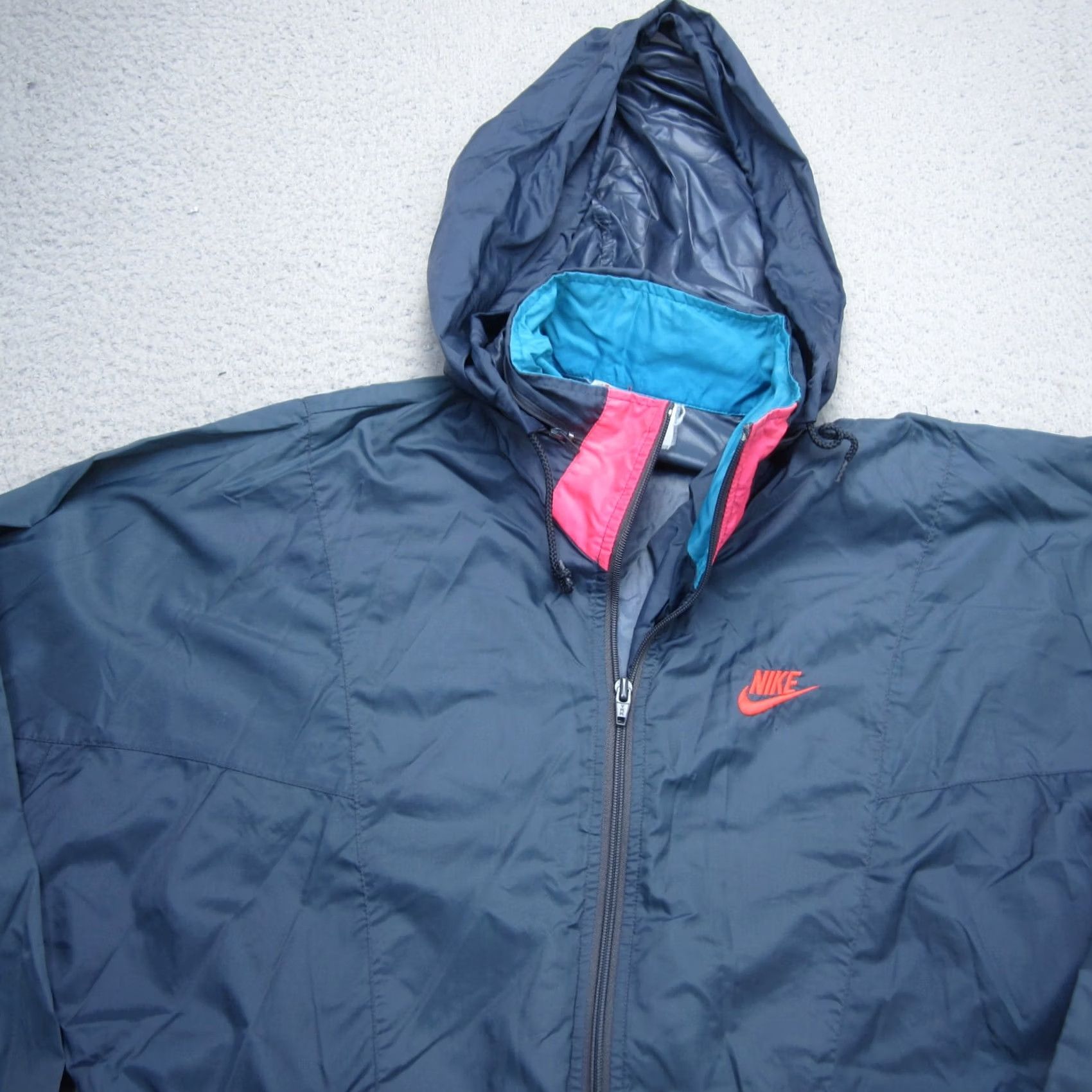 Nike VINTAGE Nike Jacket Mens S Blue Logo Windbreaker Track Nylon Running Gym Y2K Size US S / EU 44-46 / 1 - 4 Thumbnail