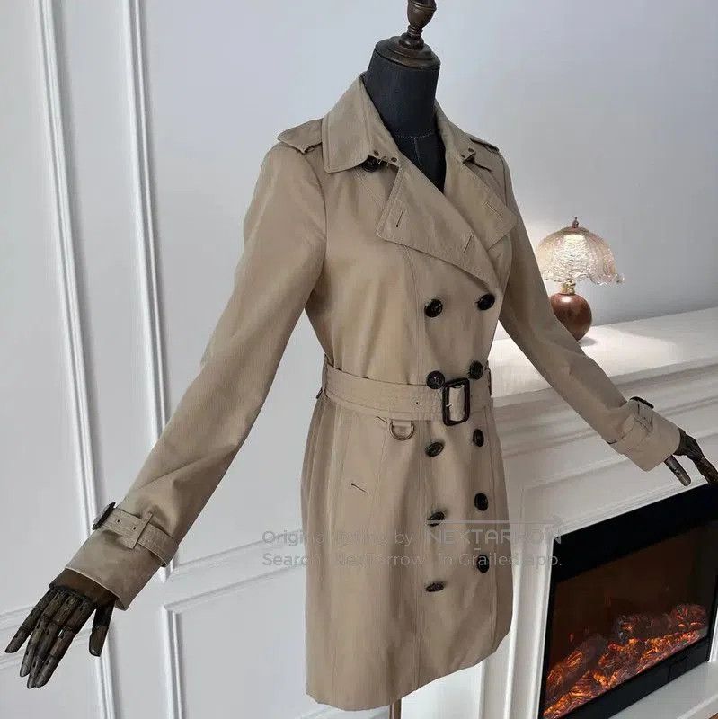 Burberry Burberry Women's Khaki Trench Coat. Size L / US 10 / IT 46 - 6 Thumbnail