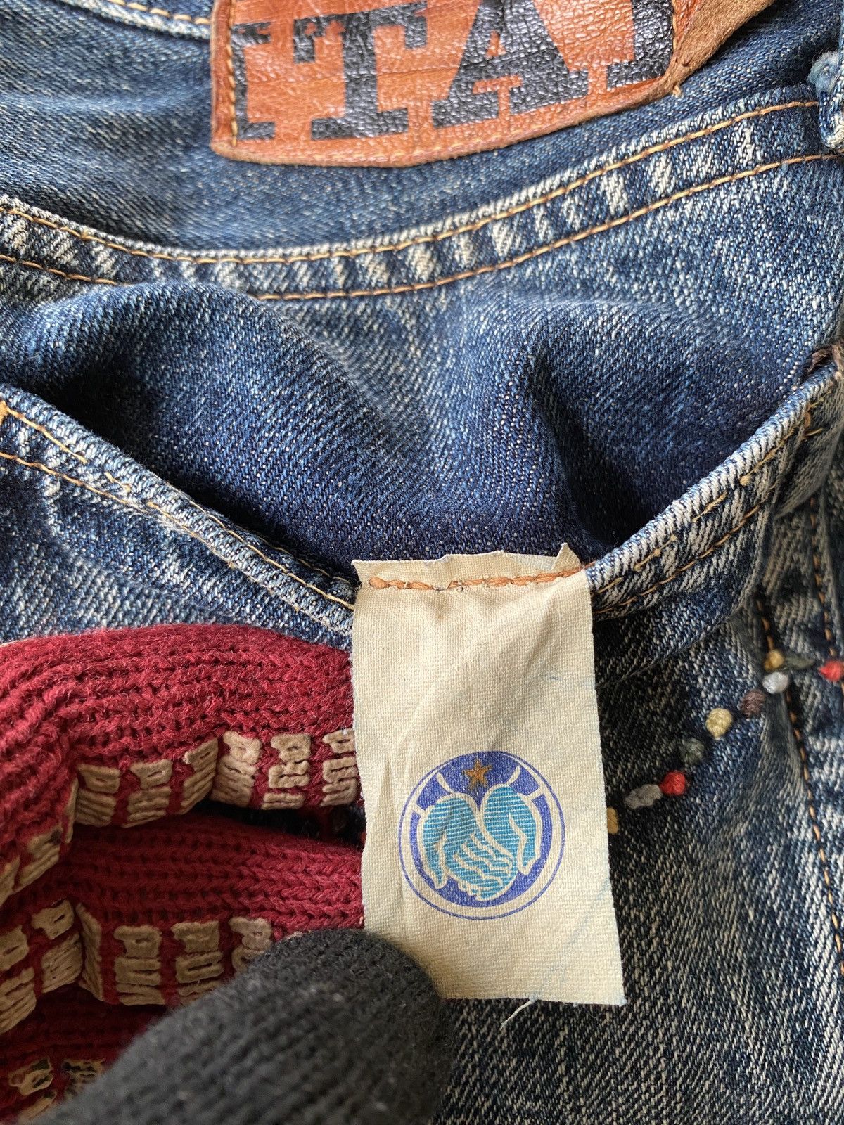 Japanese Brand × Kapital × Kapital Kountry Kapital Japan Flare Denim Blue Faded Design Size US 28 / EU 44 - 19 Thumbnail