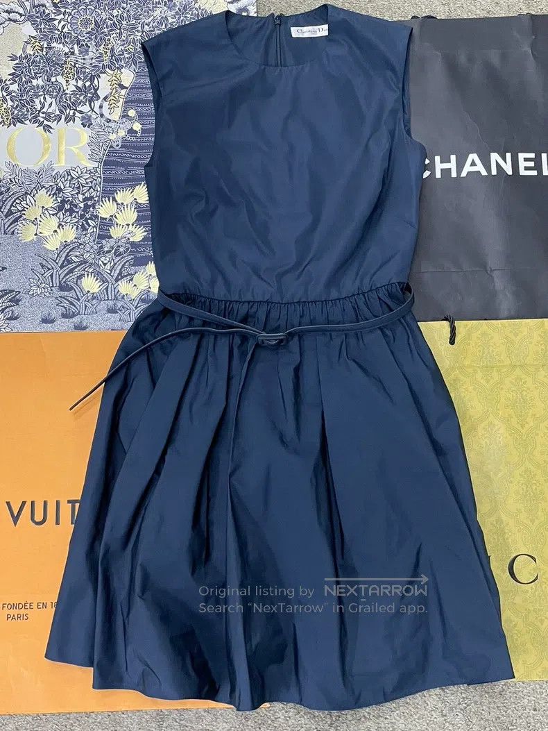 Dior Dior Blue sleeveless lace-ut dress Size XS / US 0-2 / IT 36-38 - 1 Thumbnail