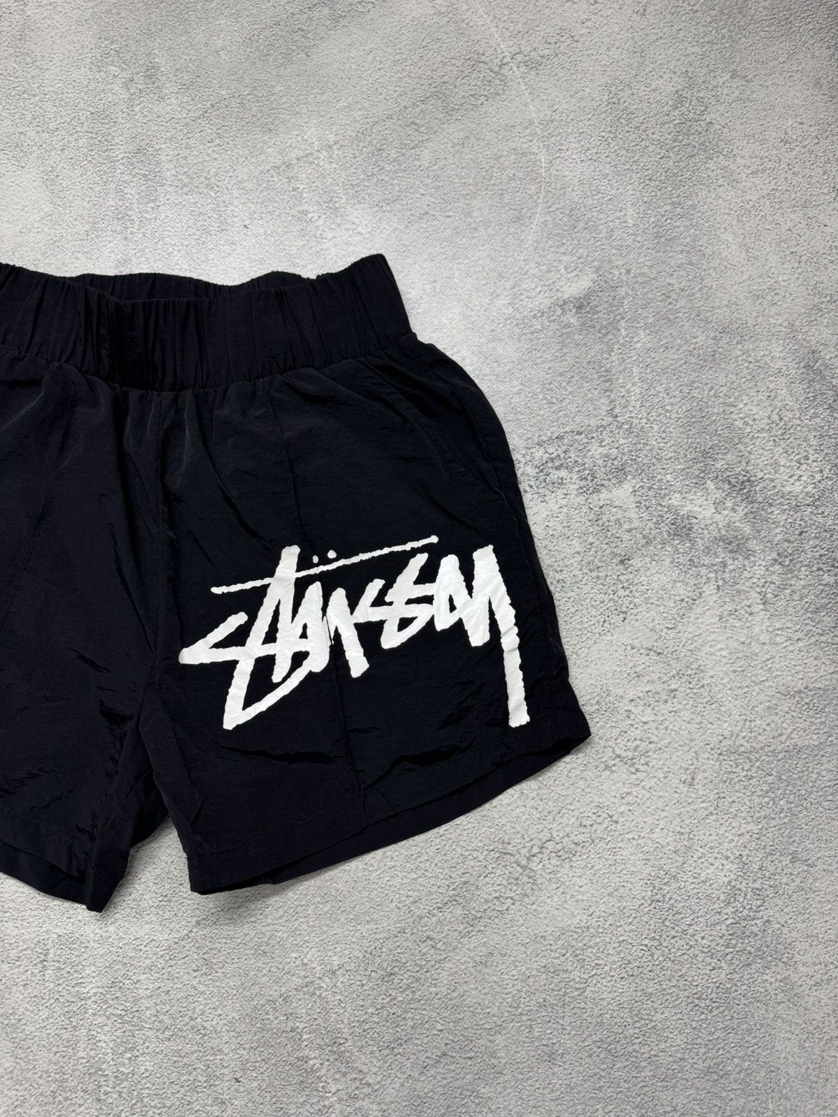 Stussy Vintage Y2k Stussy Big Logo Nylon Shorts Size 27" / US 4 / IT 40 - 5 Thumbnail