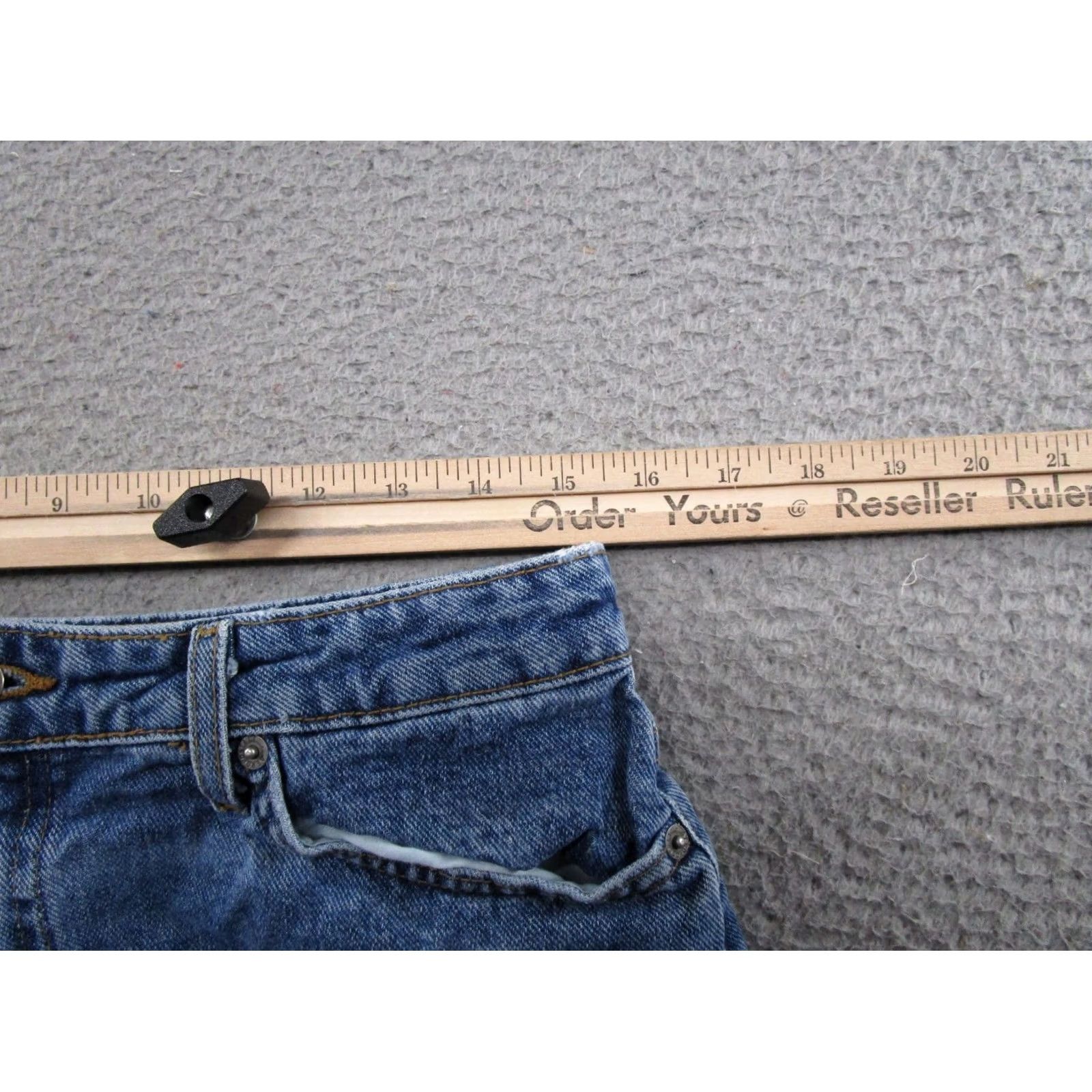 Vintage Aéropostale VTG Women's Denim Shorts Blue 12 Cotton 5-Pocket Casual 2000s Ladies Jeans Shorty Pants Size 34" / US 12 / IT 48 - 4 Thumbnail