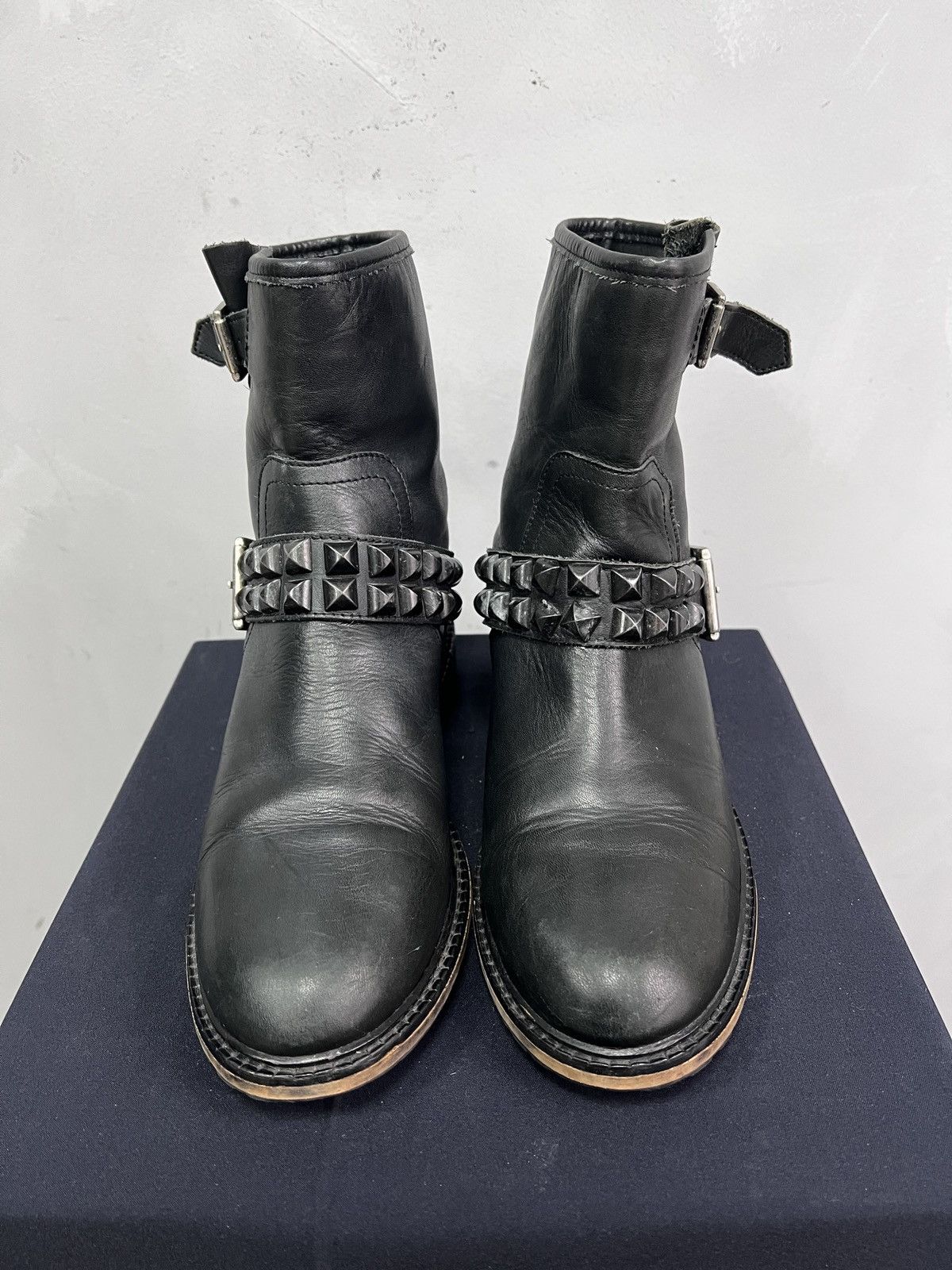 Hedi Slimane Hedi slimane style studded leather boots hype 90s Size US 7.5 / EU 40-41 - 3 Thumbnail