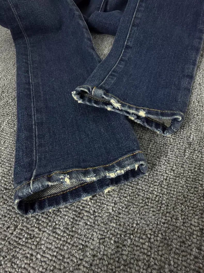 Saint Laurent Paris Saint Laurent Paris Deep Blue Cat's Whisker Washed Denim P Size US 27 - 4 Thumbnail