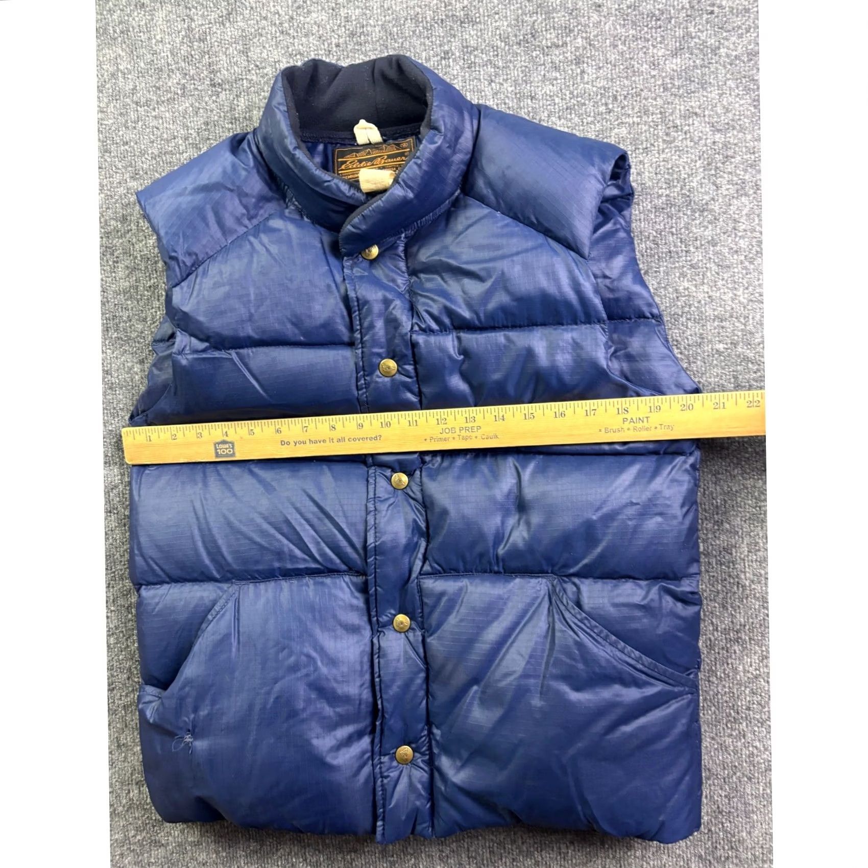 Eddie Bauer VINTAGE Eddie Bauer Puffer Vest Mens M Blue Goose Down Ripstop Snap Front Java? Size US M / EU 48-50 / 2 - 3 Thumbnail