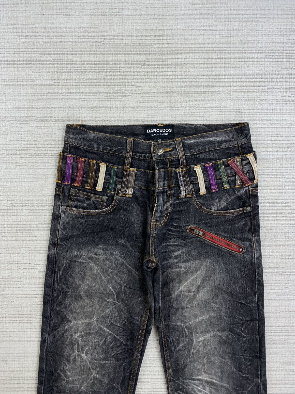 Hysteric Glamour Vintage Barcedos Double Waist Distressed Denim Pants Size US 31 - 9 Thumbnail