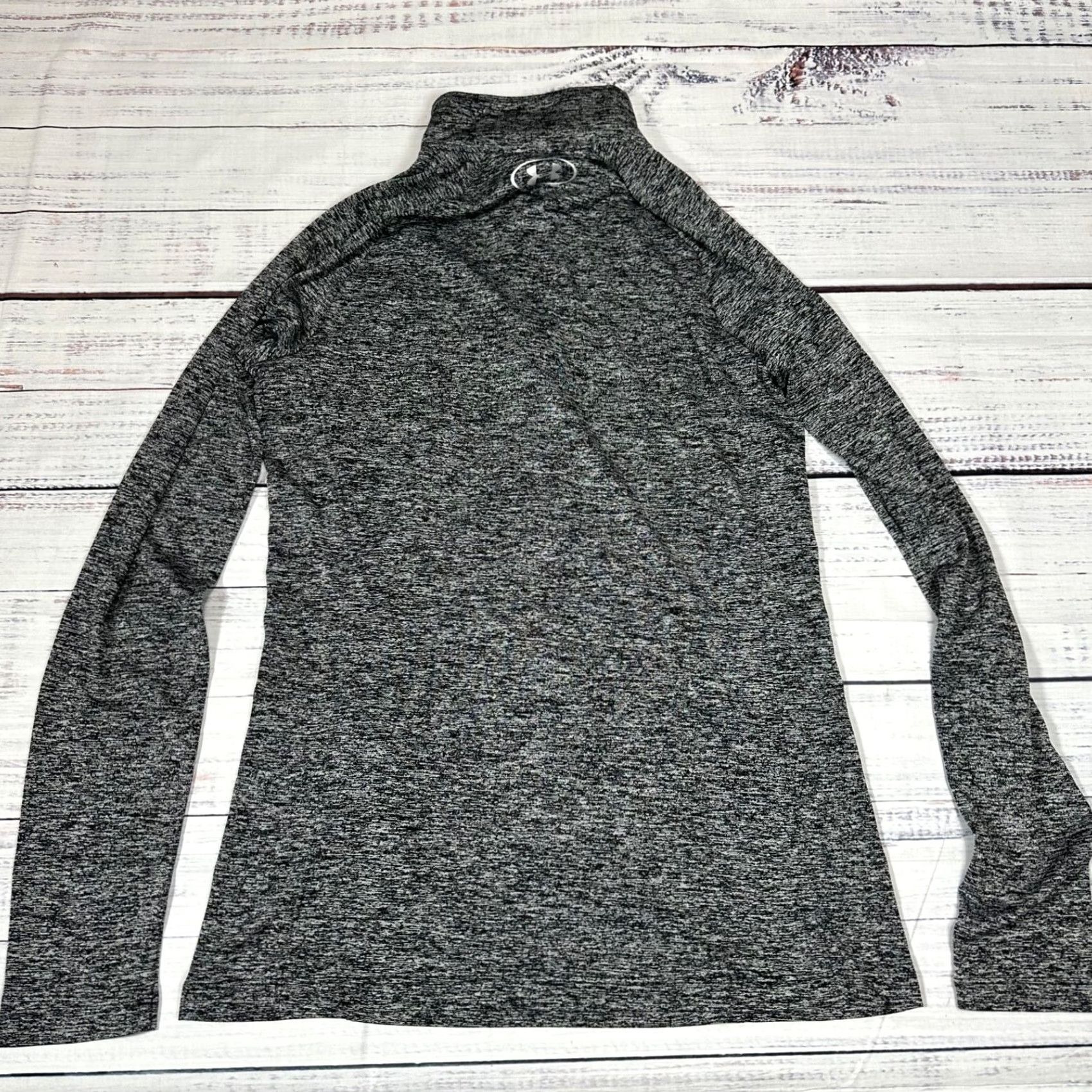 Under Armour Under Armour Womens 1/2 Zip Long Sleeve Athletic Top Sz Small Gray Loose Fit Size S / US 4 / IT 40 - 4 Thumbnail