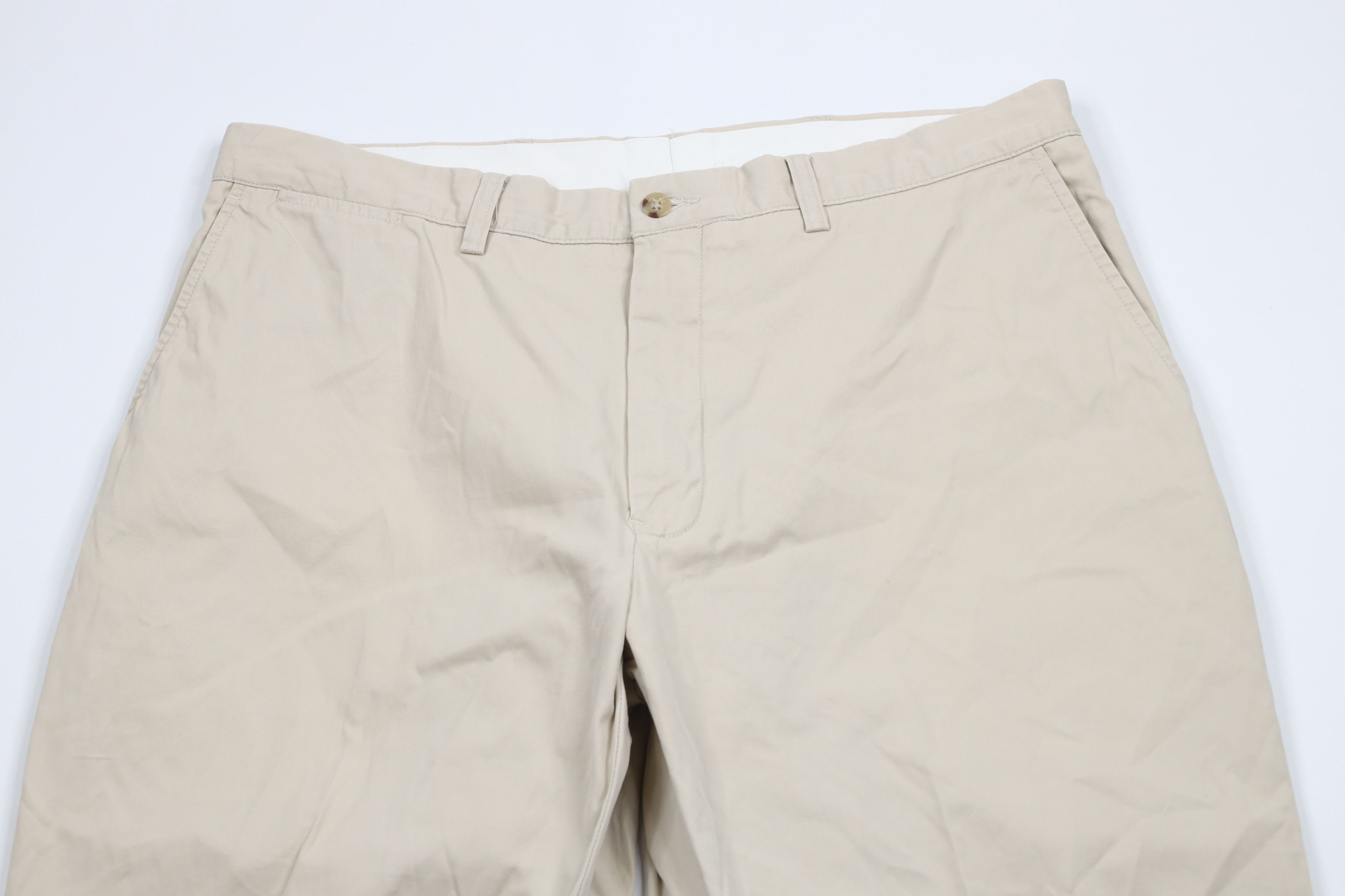Ralph Lauren × Vintage Vintage 90s Ralph Lauren Chino Pants Trousers Beige Cotton Size US 36 / EU 52 - 2 Thumbnail