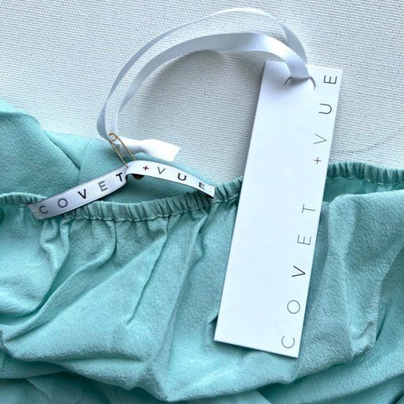 Other COVET AND VUE HANNAH CANAL BLUE SILK TANK TOP SAMPLE Size S / US 4 / IT 40 - 3 Thumbnail