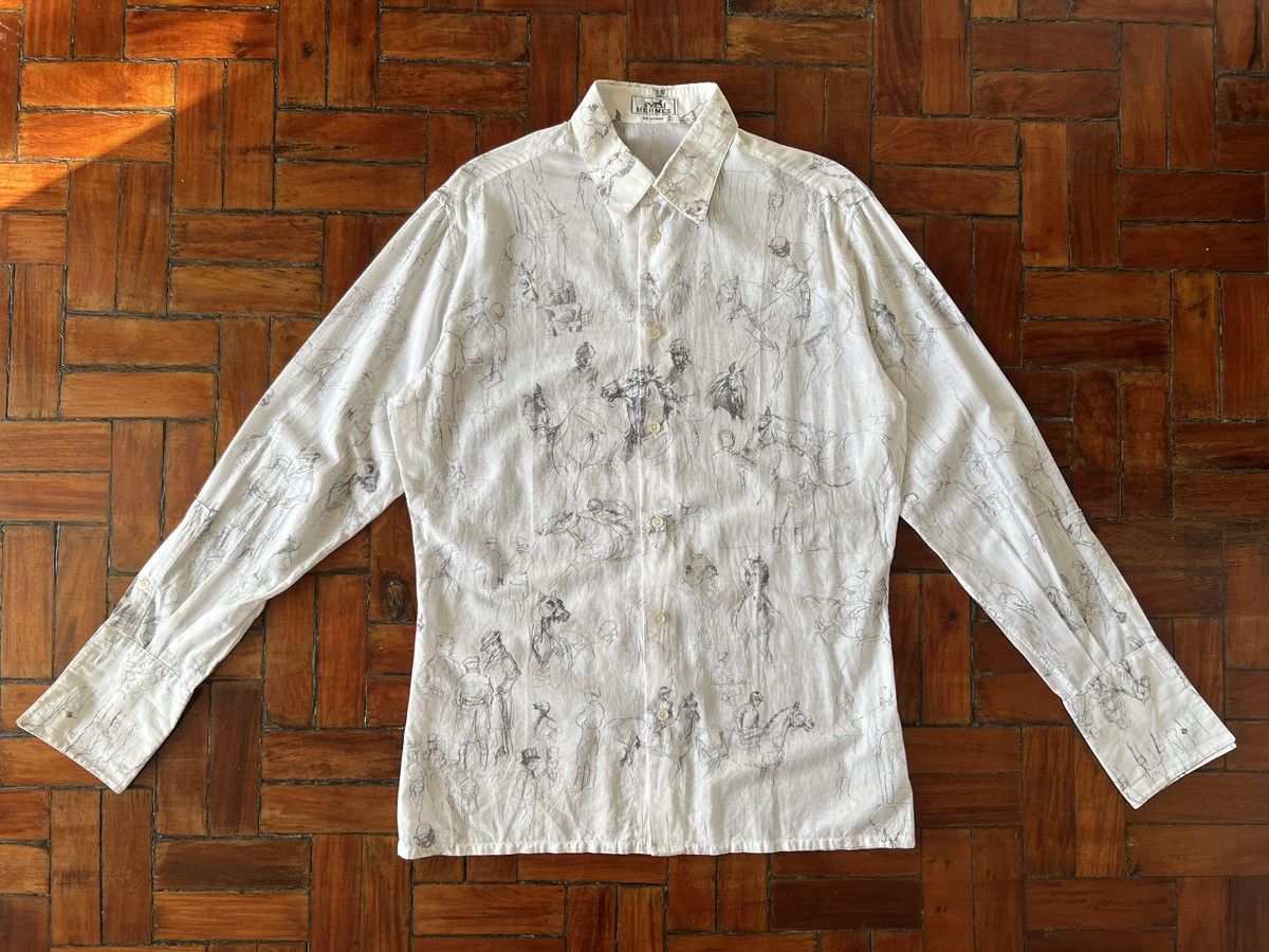 Hermes Hermes cotton voile shirt Size US S / EU 44-46 / 1 - 3 Thumbnail