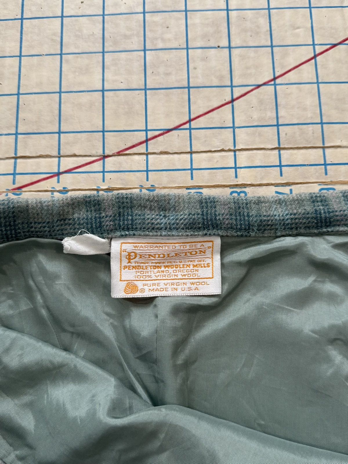 Pendleton × Vintage Vintage Pendleton Wool Plaid Skirt Made in USA Blue Size 28" / US 6 / IT 42 - 8 Thumbnail