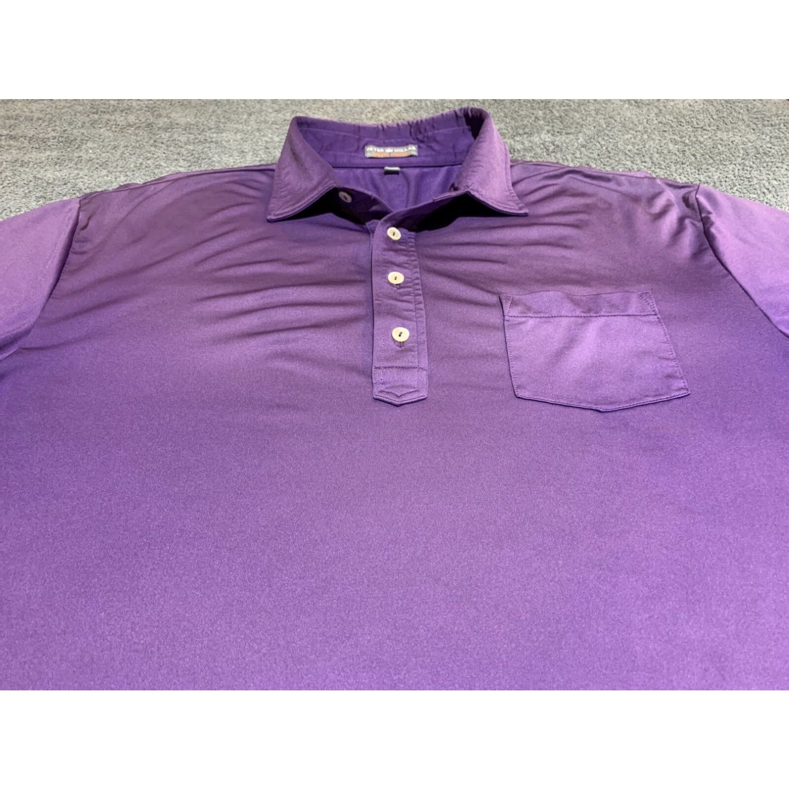 Peter Millar Peter Millar Polo Golf Shirt Mens Large Purple Short Sleeve Summer Comfort Size US L / EU 52-54 / 3 - 2 Thumbnail