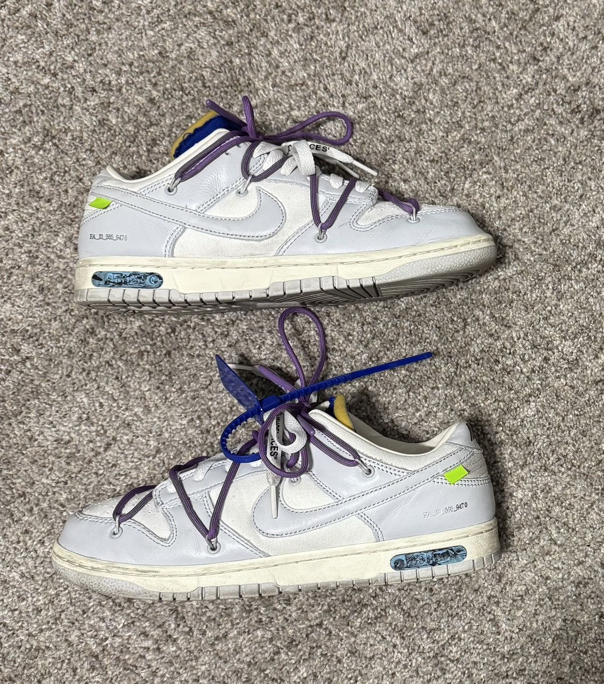 Nike × Off-White Lot 48 Dunk Low Size US 9 / EU 42 - 1 Thumbnail