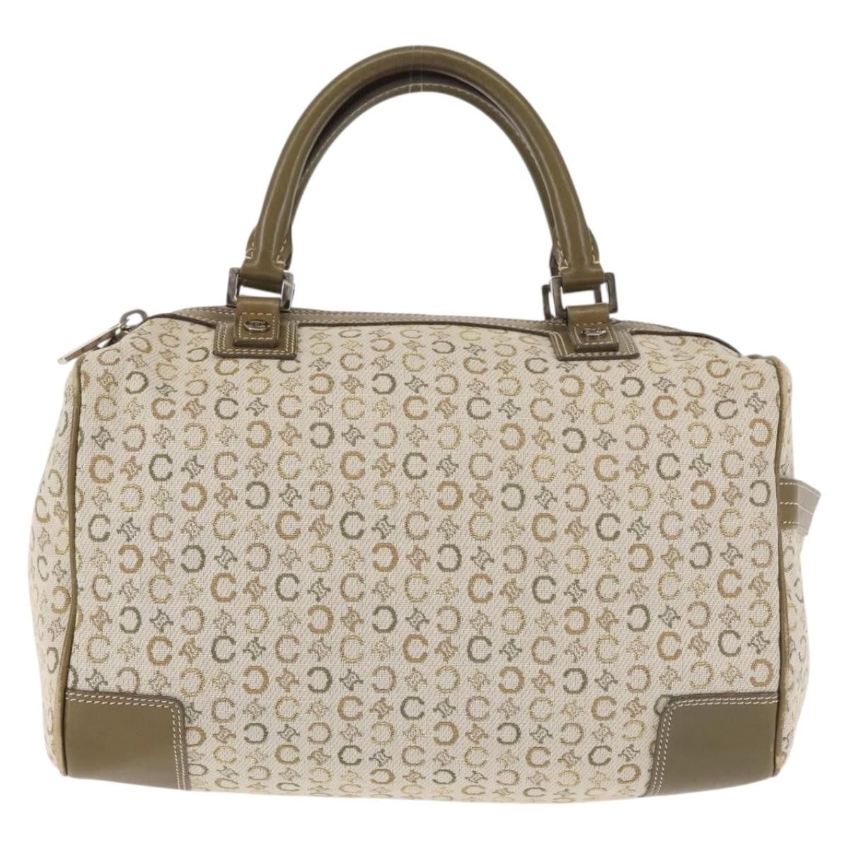 Celine CELINE C Macadam Canvas Hand Bag Beige Silver Size ONE SIZE - 2 Thumbnail