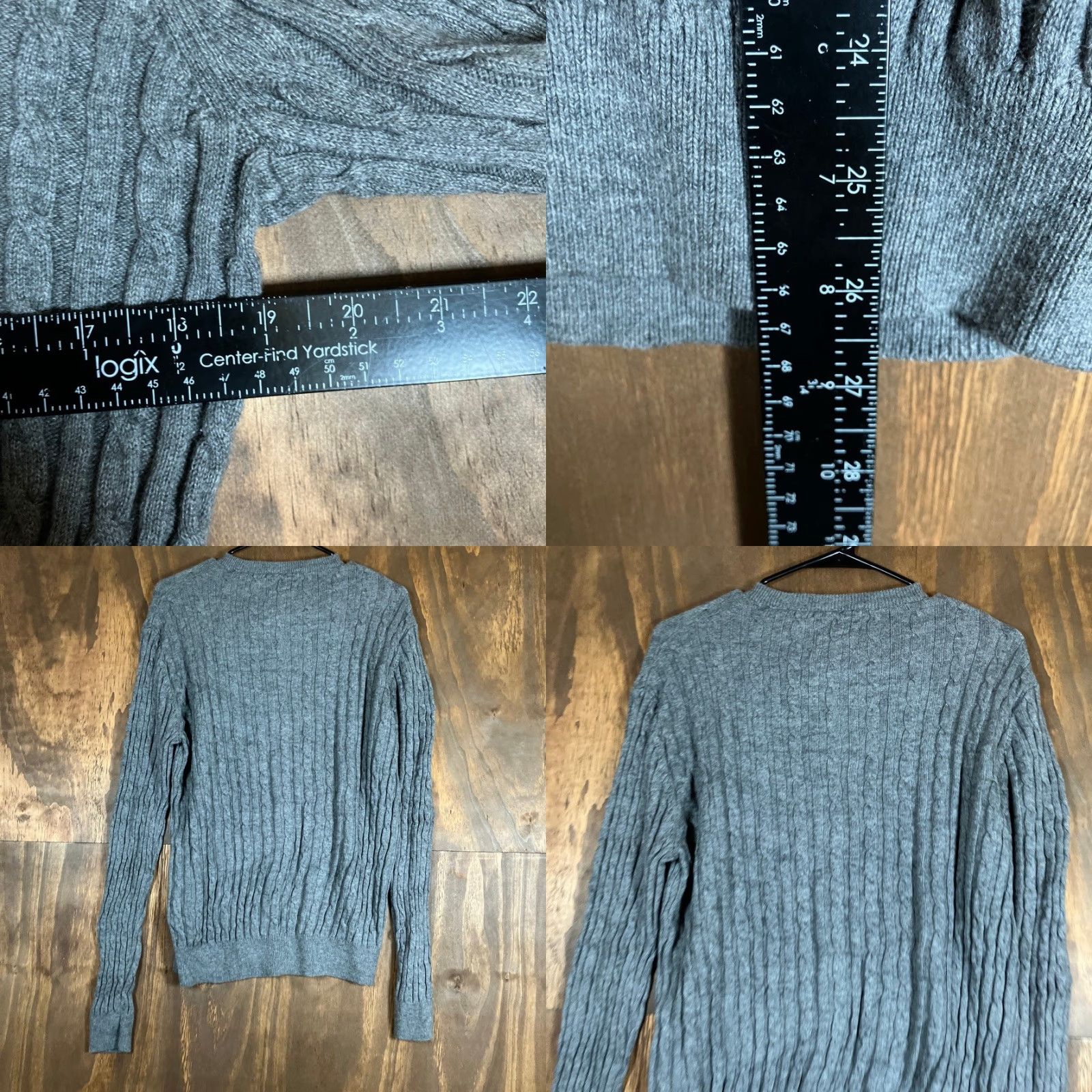 Jack Wills VINTAGE Jack Wills Mens Sweater Gray The Merlow Cable Knit Crew Neck Merino Wool Blend M Size US M / EU 48-50 / 2 - 8 Thumbnail