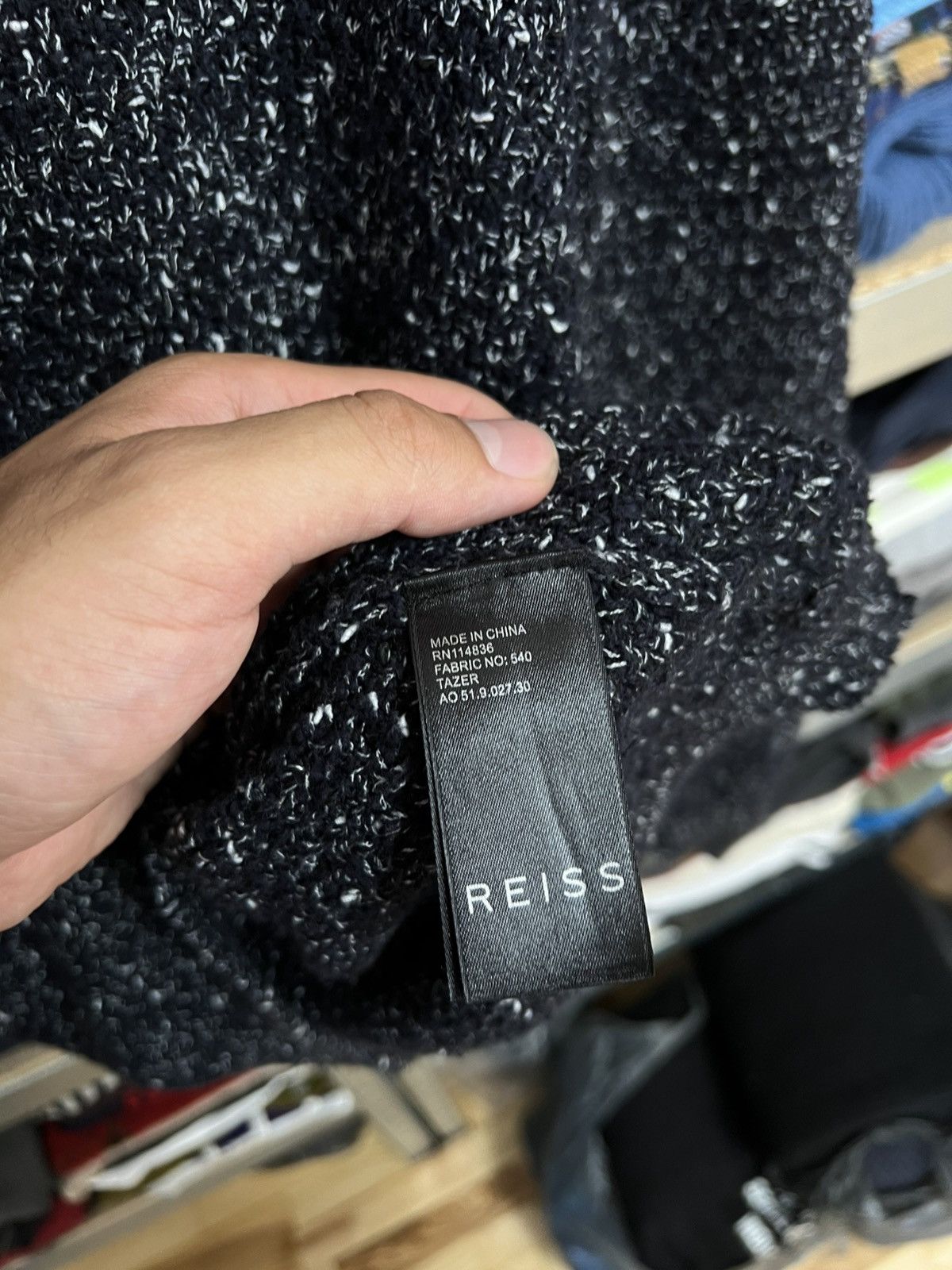 Reiss Men’s Reiss Gerry Sweater Pullover Marled Knit Cotton Size S Size US S / EU 44-46 / 1 - 5 Thumbnail
