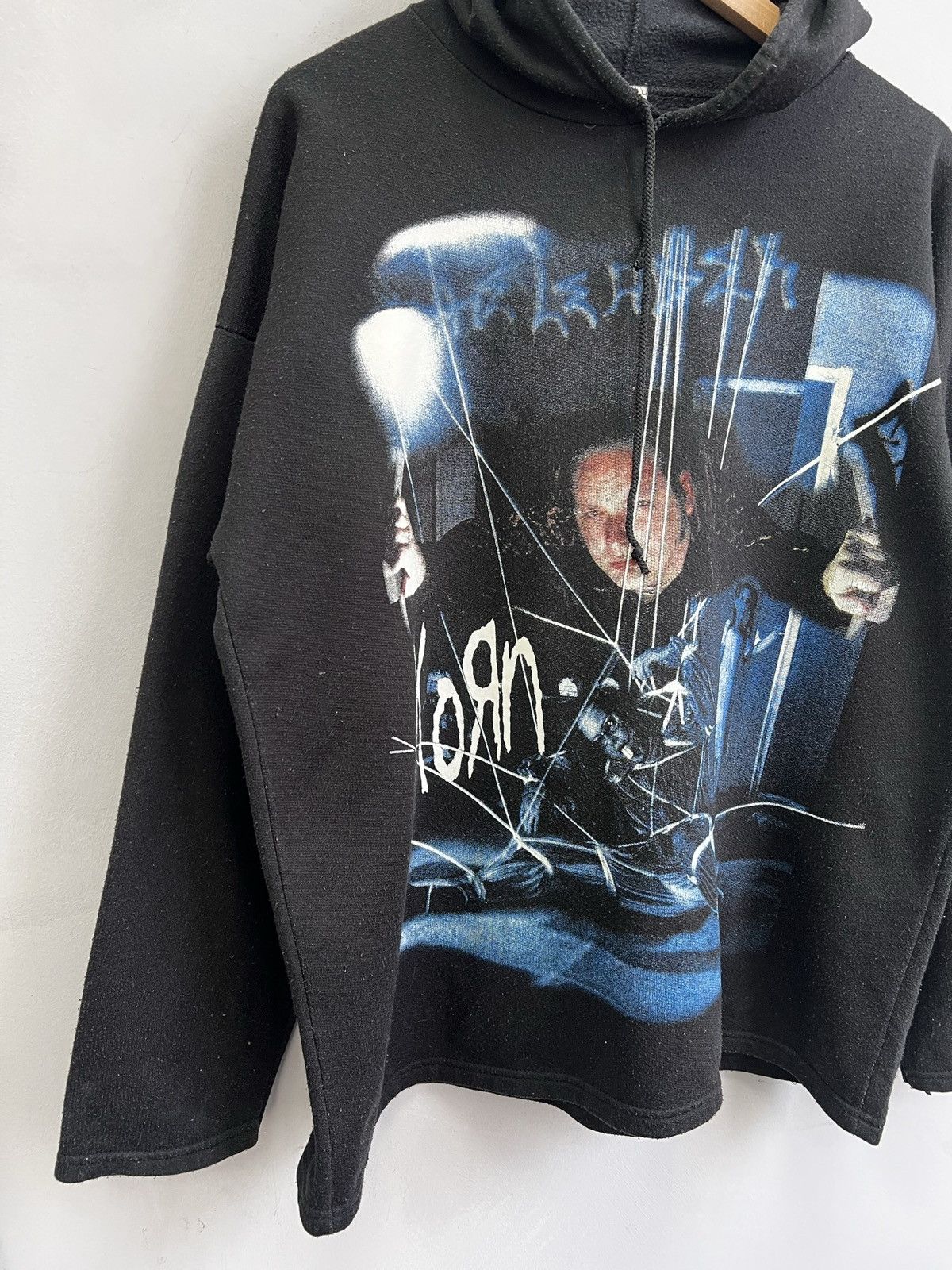 Band Tees VINTAGE rare BOXY 90s KORN ROCK BAND HOODIE 80s Size US XL / EU 56 / 4 - 2 Thumbnail