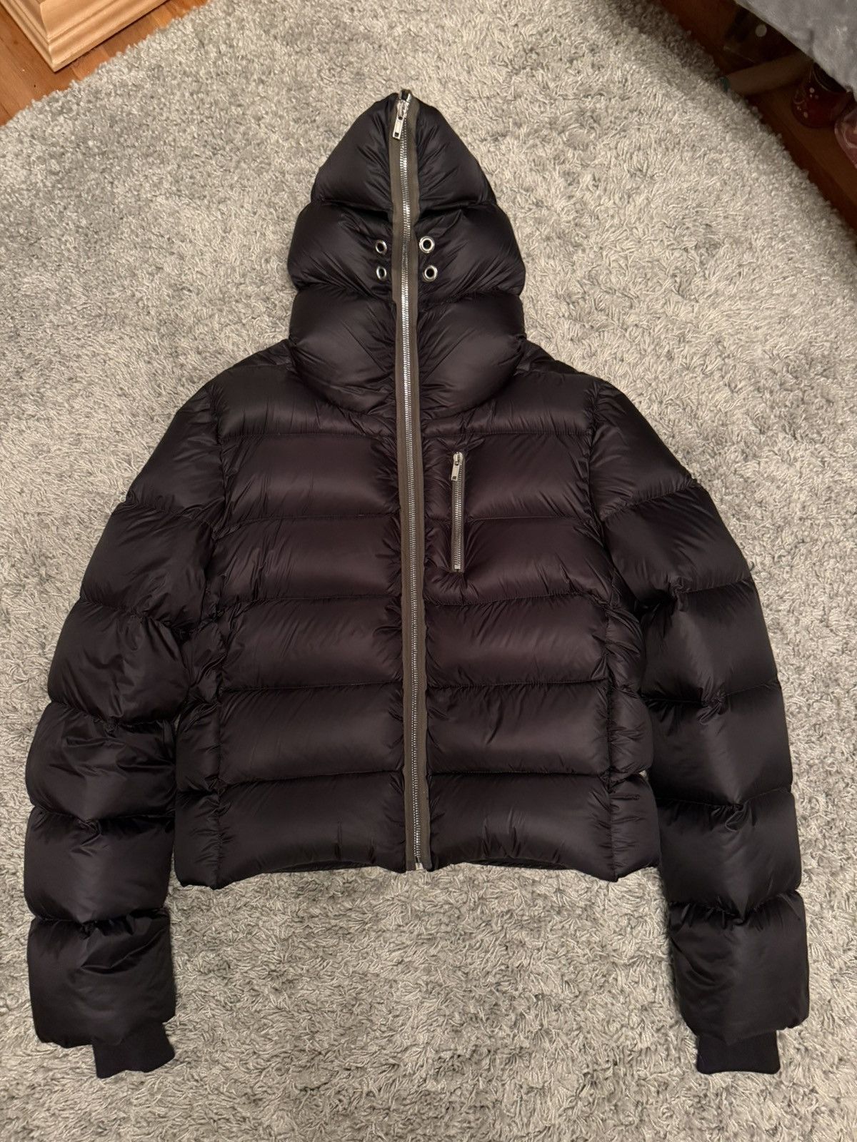 Rick Owens GRAIL Rick Owens Strobe FW22 Gimp Zip-Up Puffer Jacket Size US XL / EU 56 / 4 - 1 Thumbnail