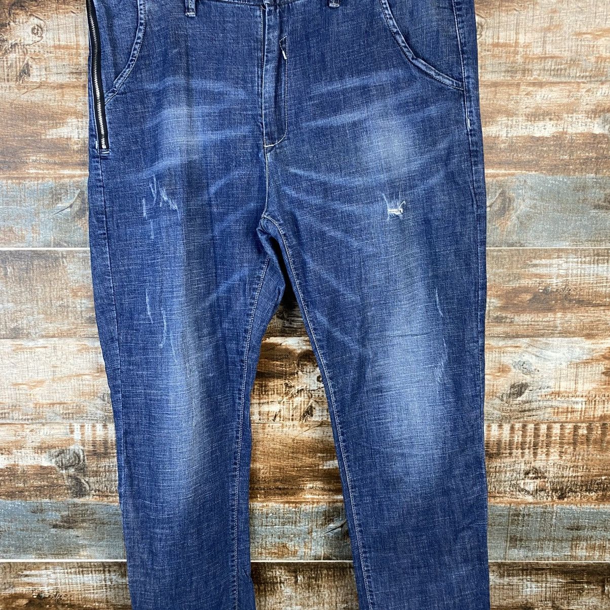 Japanese Brand DL Raw Blue Vintage faded Denim Pants #C1252 Size US 35 - 5 Thumbnail