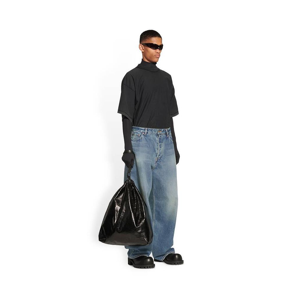 Balenciaga o1in1g0126 555 / Large Baggy Jeans in Blue Size US 28 / EU 44 - 3 Thumbnail