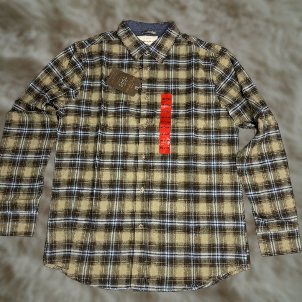 Weatherproof Weatherproof Shirt Plaid Button-Up Long Sleeve Cotton Mens M Green NWT Vintage Size US M / EU 48-50 / 2 - 1 Thumbnail