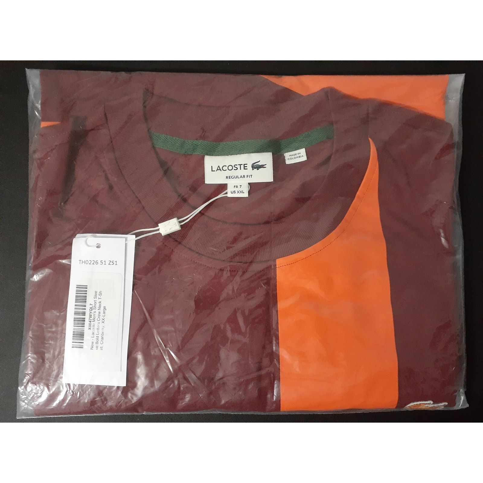Lacoste Lacoste Men's Regular Fit Contrast Lettering Cotton T 2XL Size US XXL / EU 58 / 5 - 2 Thumbnail