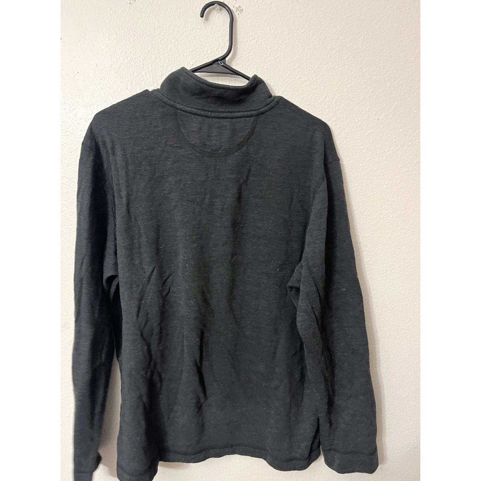 Lucky Brand Lucky Brand Sweater 1/4 ButtonThermal Mock Neck Pullover Size L Dark Gray Men's Size US L / EU 52-54 / 3 - 3 Thumbnail