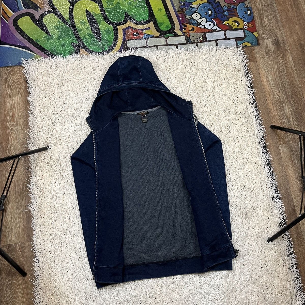 Roberto Cavalli Roberto Cavalli Gym Stretch Denim Hoodie Jacket Sweatshirt Size US M / EU 48-50 / 2 - 3 Thumbnail