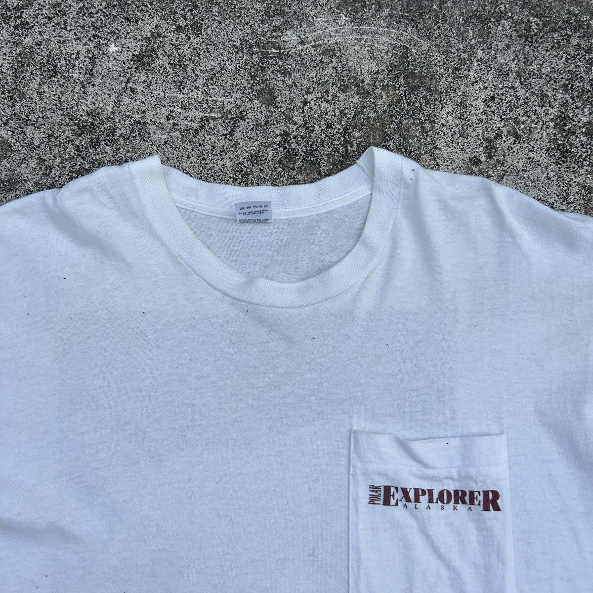 Band Tees × Other × Vintage Vintage 90s Polar Explorer Big Logo White T-shirt Size US M / EU 48-50 / 2 - 10 Thumbnail