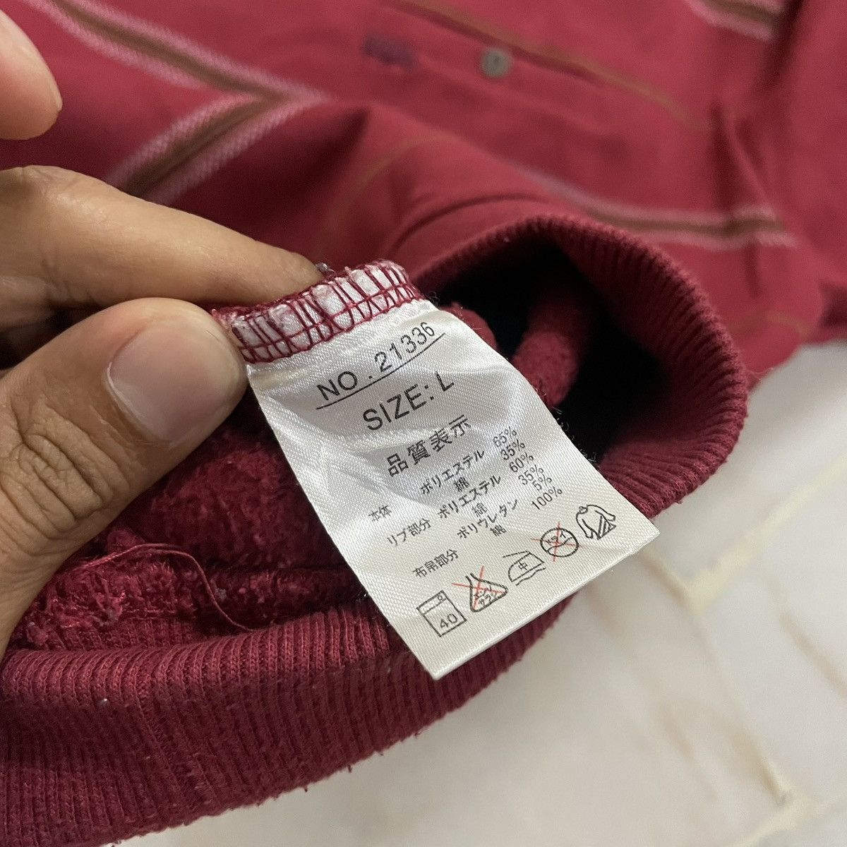Kansai Yamamoto Vintage Sweatshirt Stripe Up to U Kansai Yamamoto Size US L / EU 52-54 / 3 - 10 Thumbnail
