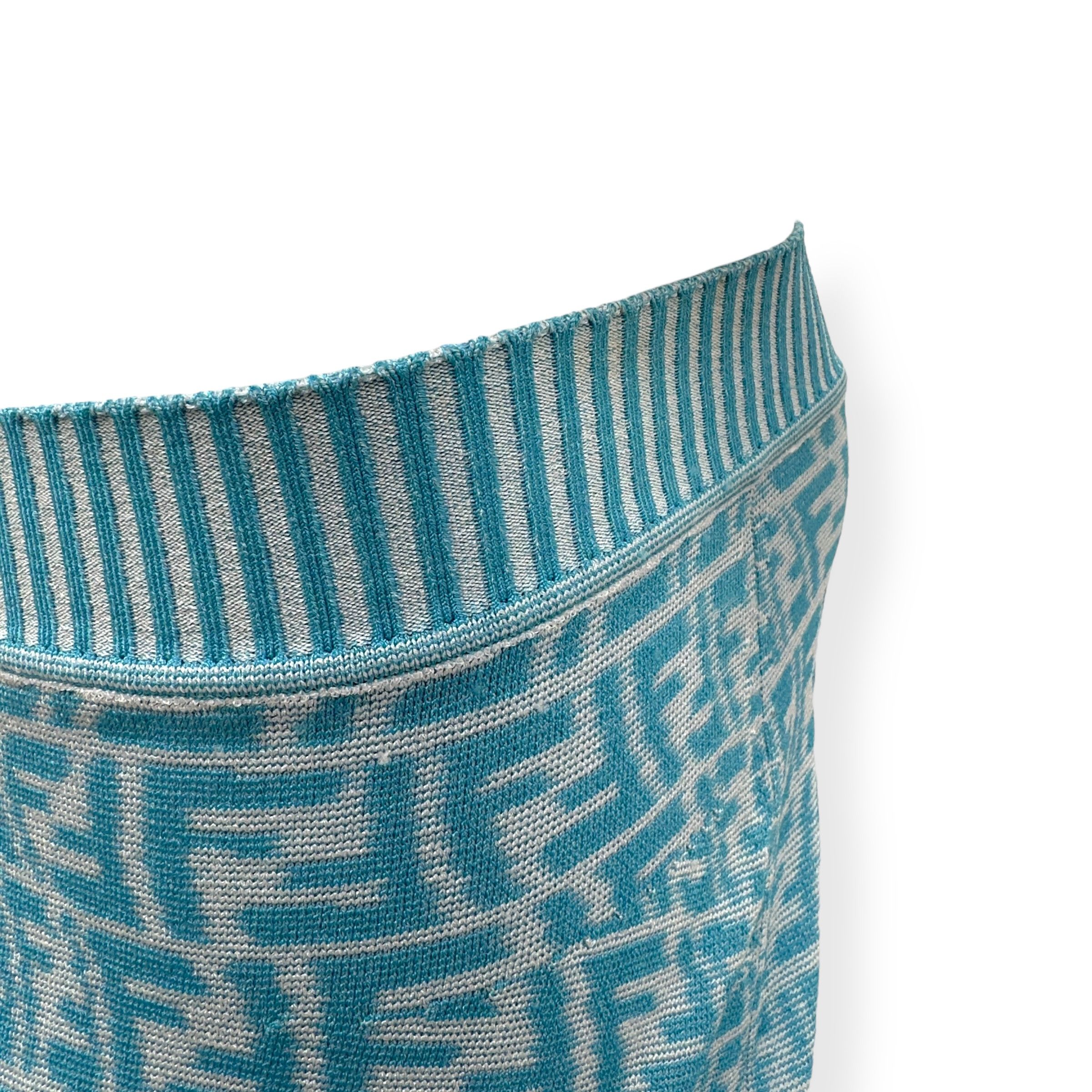 Fendi FENDI FF VERTIGO-JACQUARD KNIT MINI DRESS BLUE 36 / XS Size XS / US 0-2 / IT 36-38 - 6 Thumbnail