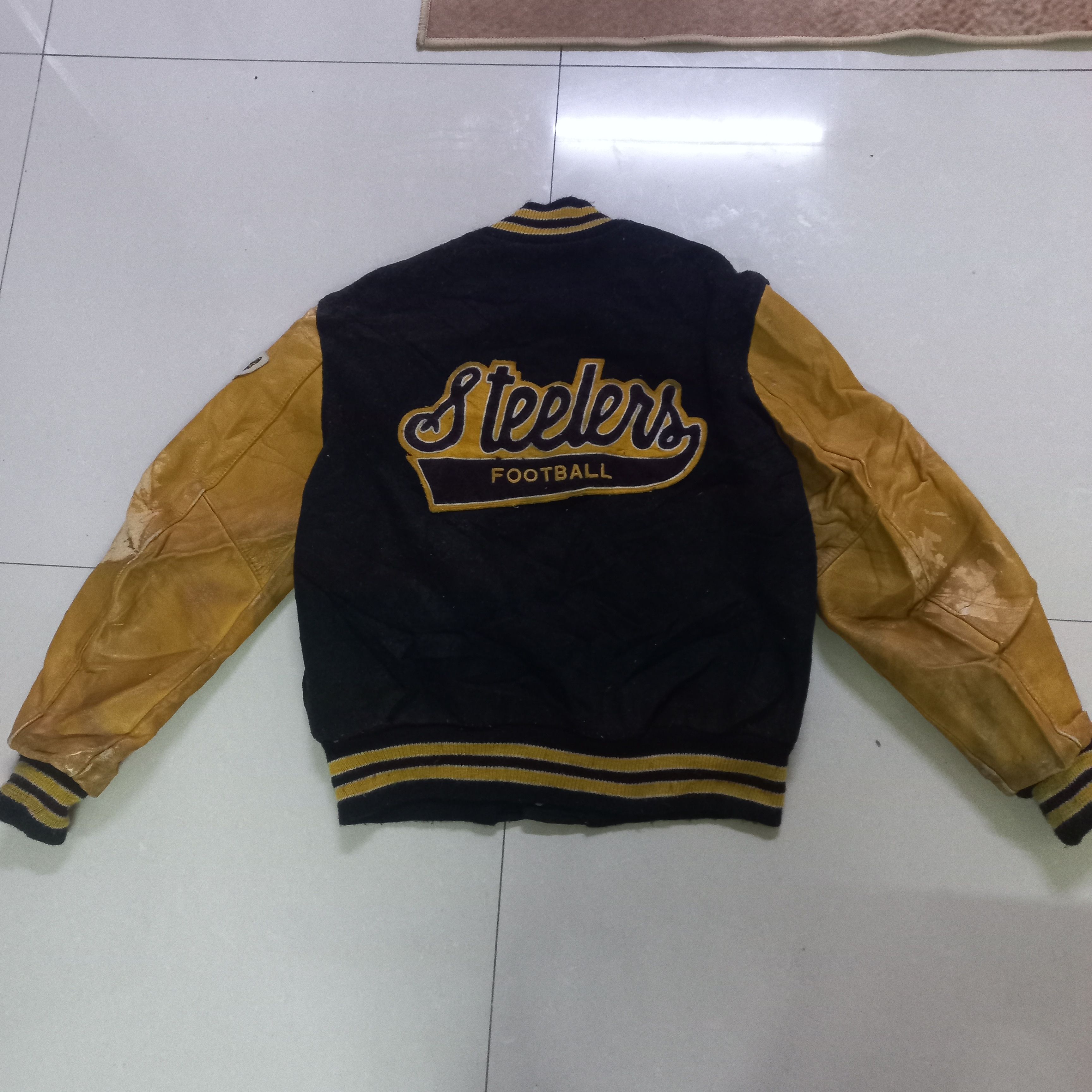 NFL × Vintage Vintage steelers nfl varsity jacket Size US M / EU 48-50 / 2 - 8 Thumbnail