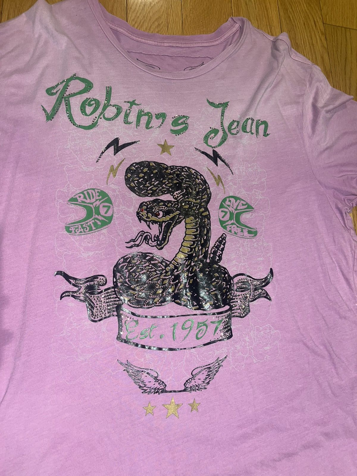 Robins Jeans Robin’s Jean T-Shirt Size US XXL / EU 58 / 5 - 2 Thumbnail