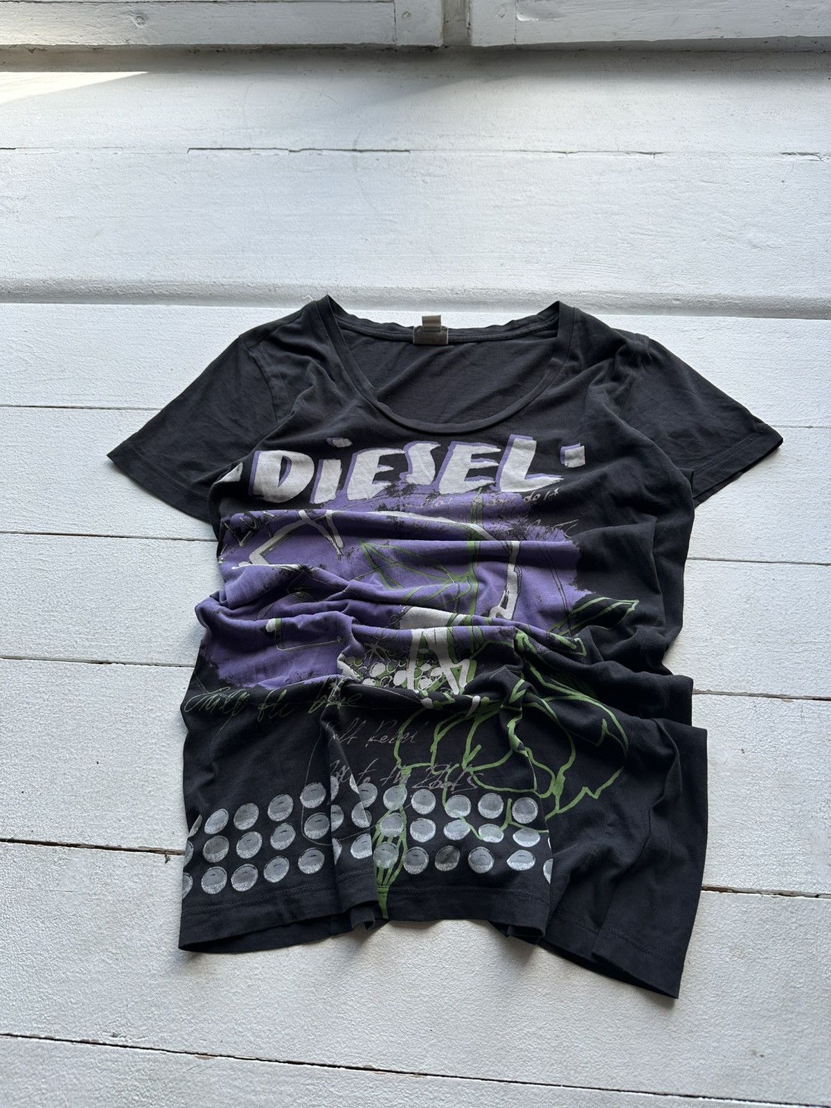 Diesel 🚨VINTAGE AVANT-GARDE DIESEL TEE LOGO Y2k OPIUM Size S / US 4 / IT 40 - 1 Thumbnail