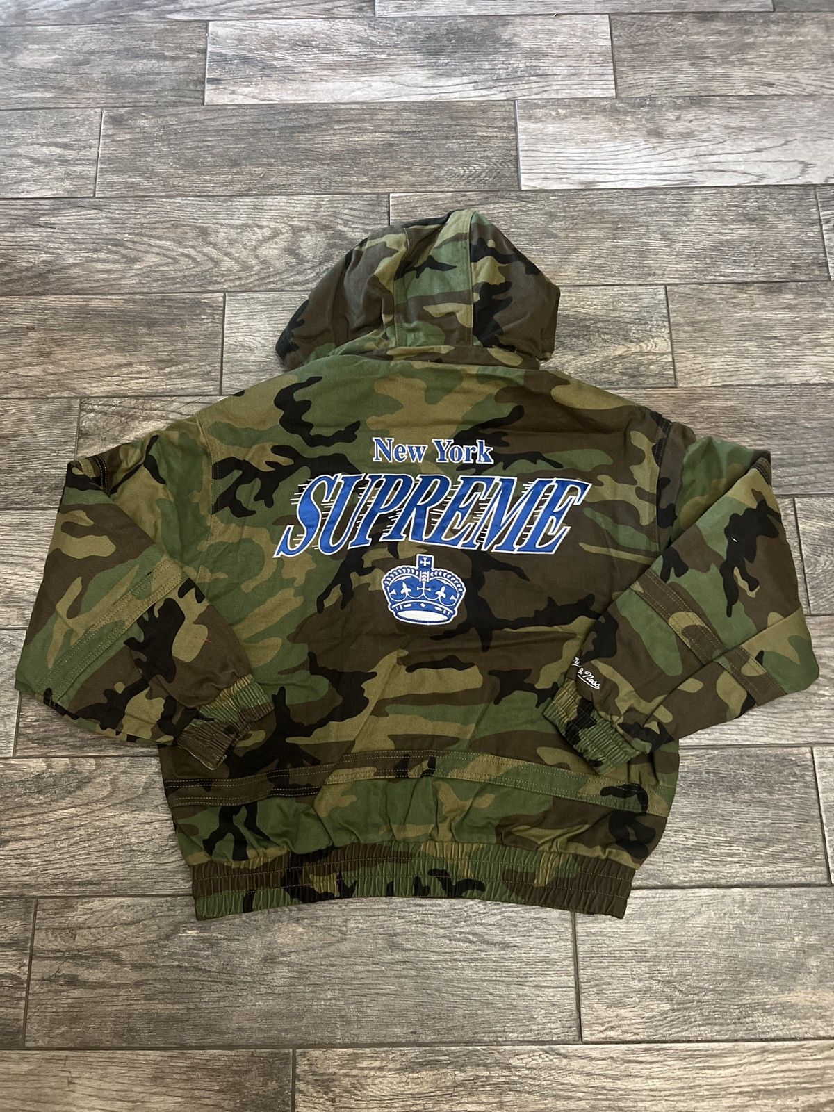Mitchell & Ness × Supreme Supreme Mitchell & Ness Stadium Jacket Camo (Size Large) Size US L / EU 52-54 / 3 - 1 Thumbnail