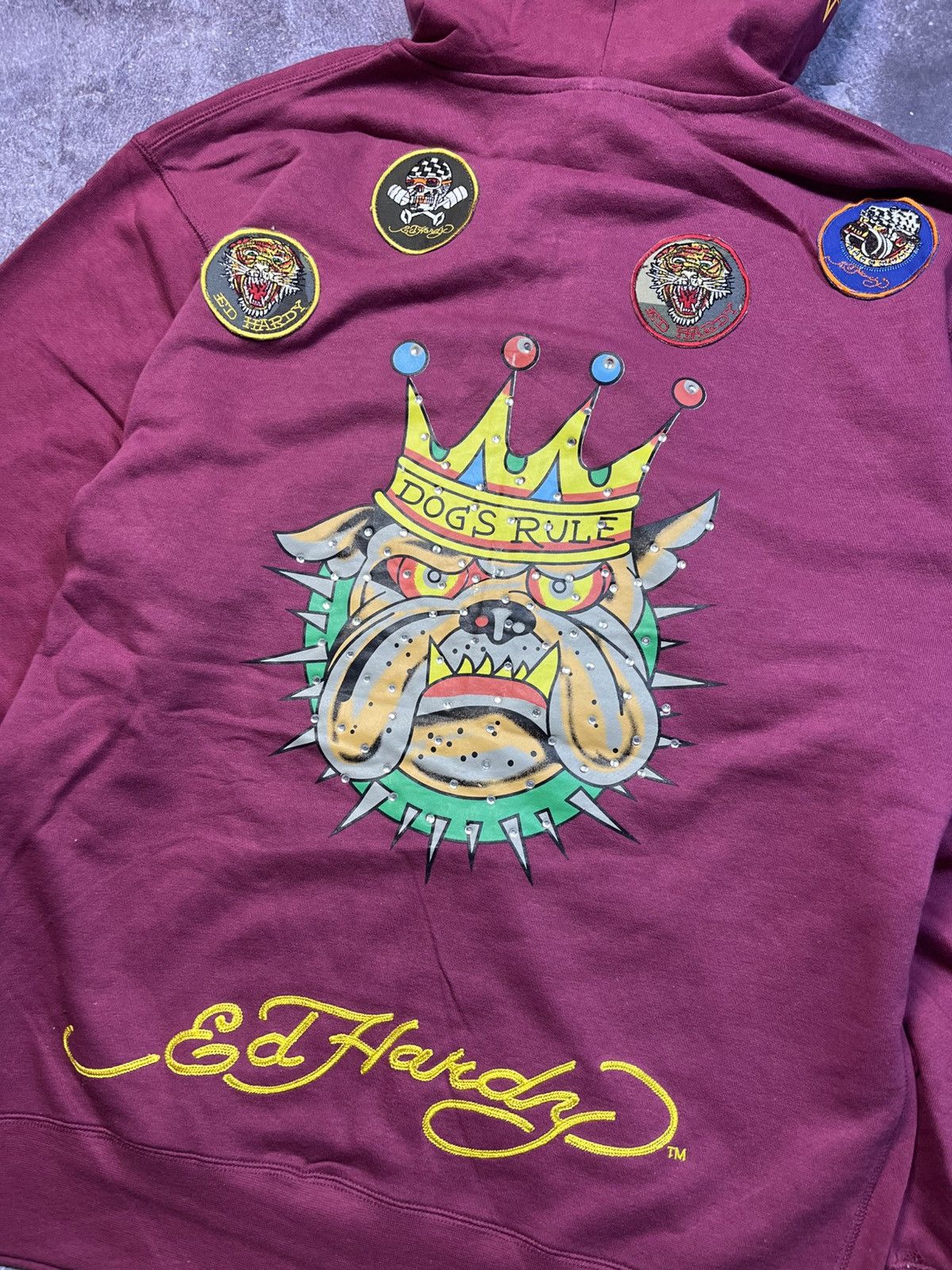 Ed Hardy Ed Hardy by Christian Audigier Zip Hoodie Y2K Streetwear SK8 Size US XXL / EU 58 / 5 - 7 Thumbnail