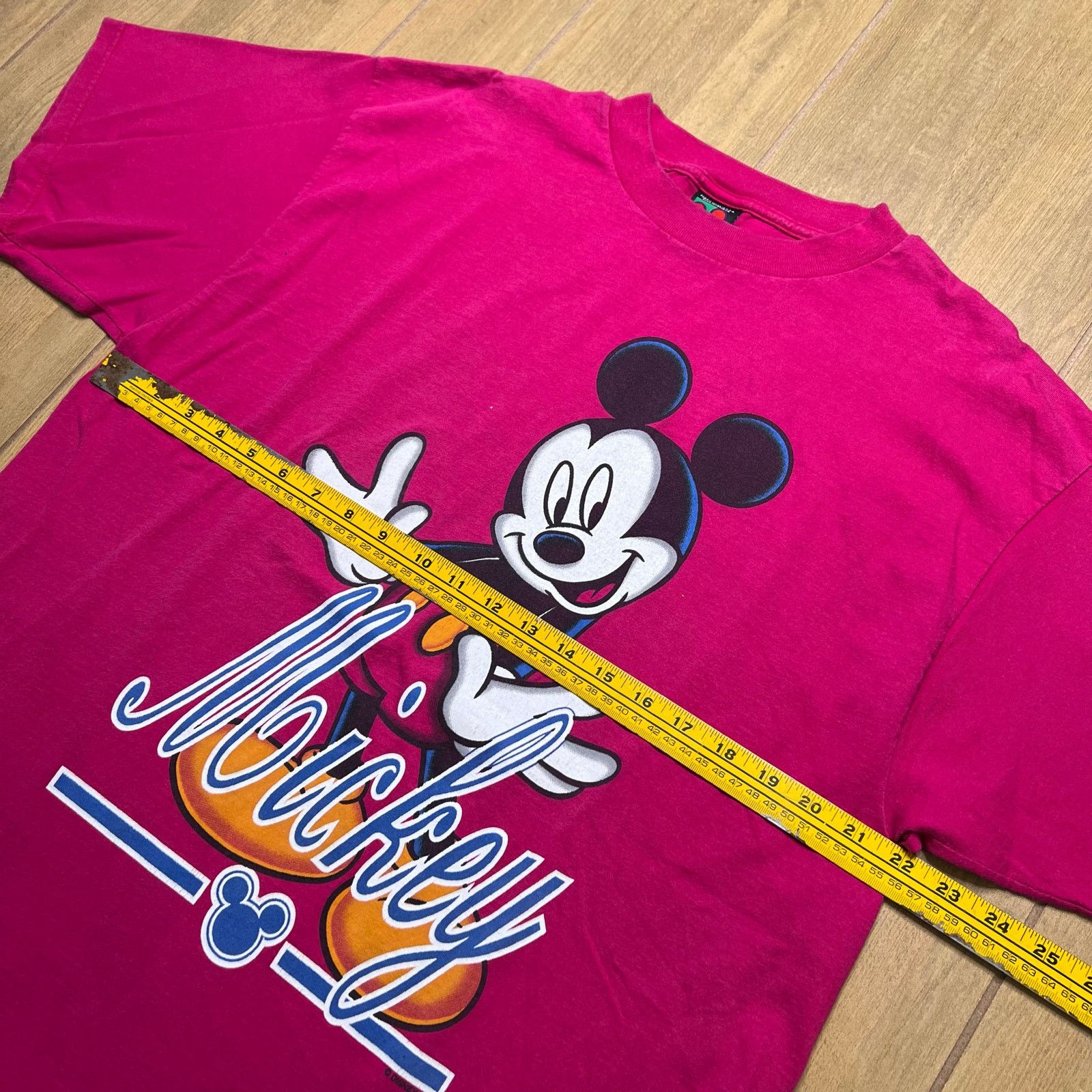 Mickey Unlimited Vintage 90s Disney Mickey Mouse T-shirt bright pink L Y2K Size US L / EU 52-54 / 3 - 6 Thumbnail