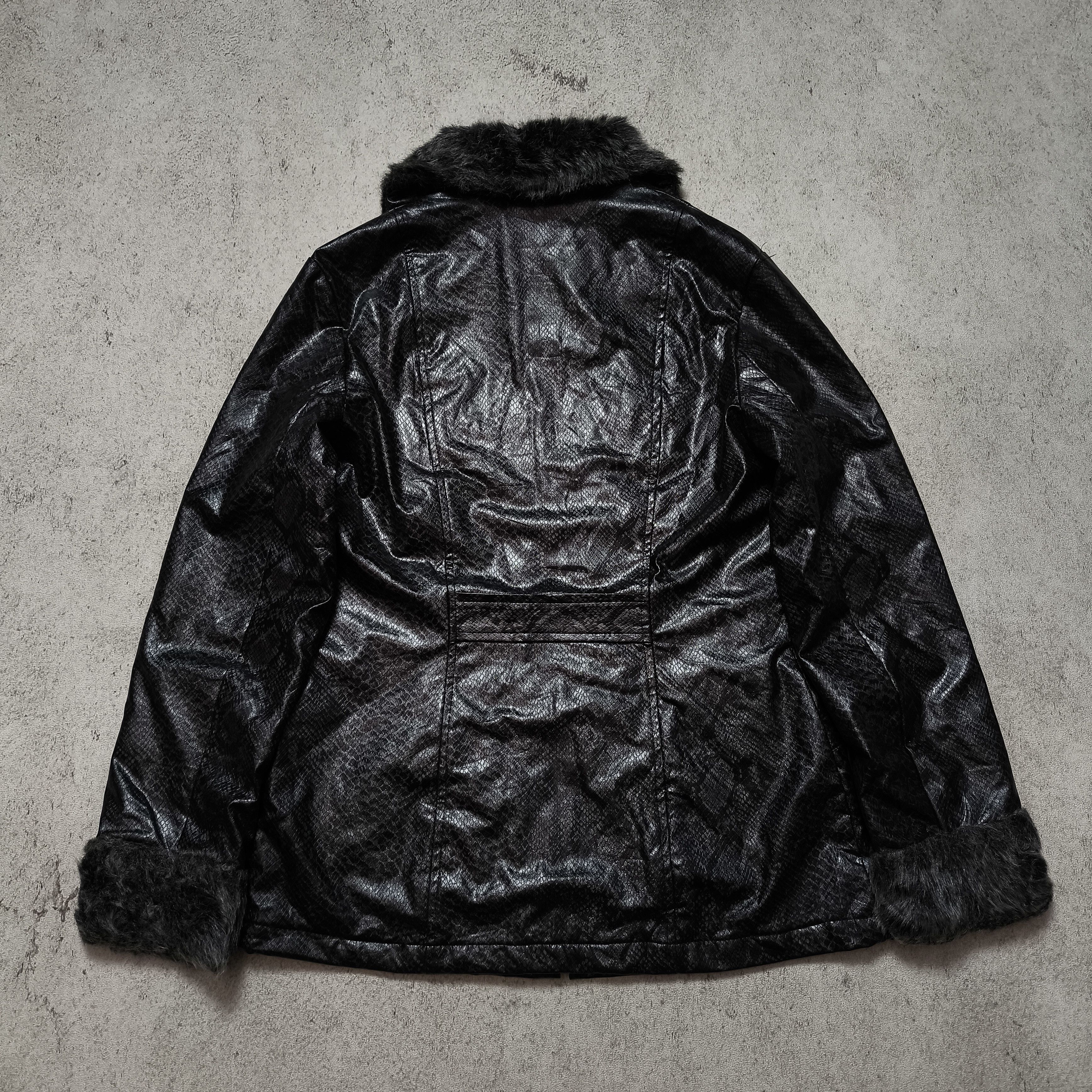 14th Addiction Designer's Label Fur Collar Snake Pattern Jacket Size M / US 6-8 / IT 42-44 - 8 Thumbnail